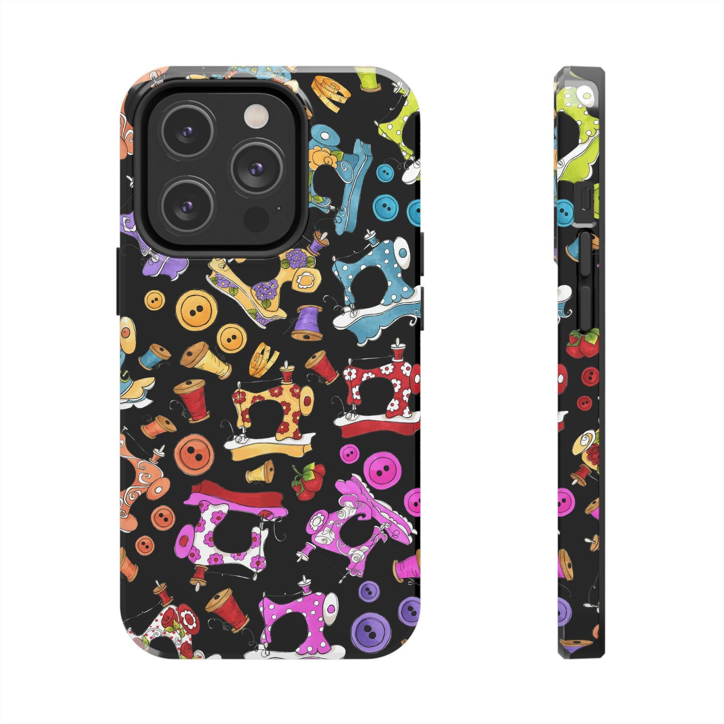 Sew Assorted Black Phone Case