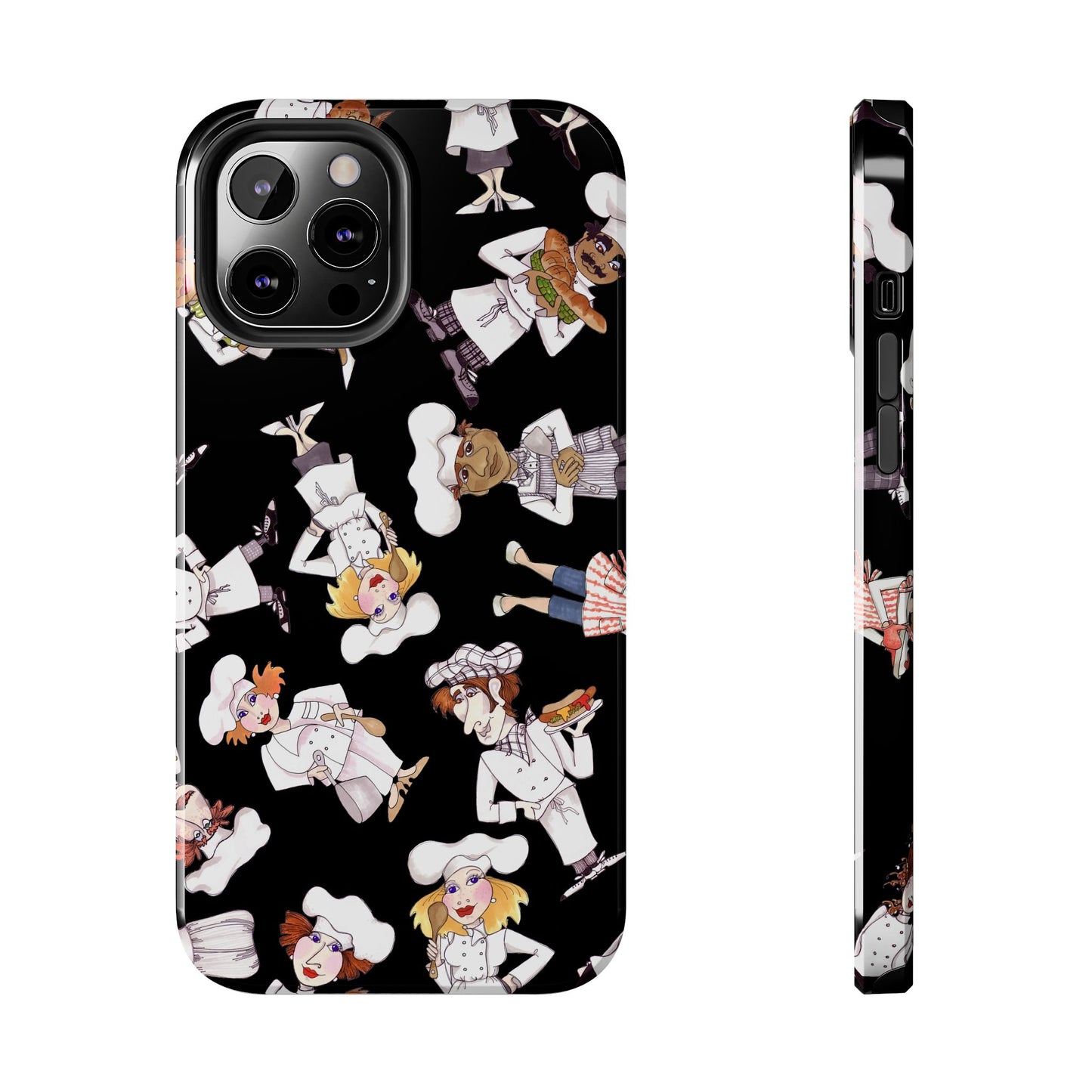 Tossed Chefs Black Phone Case