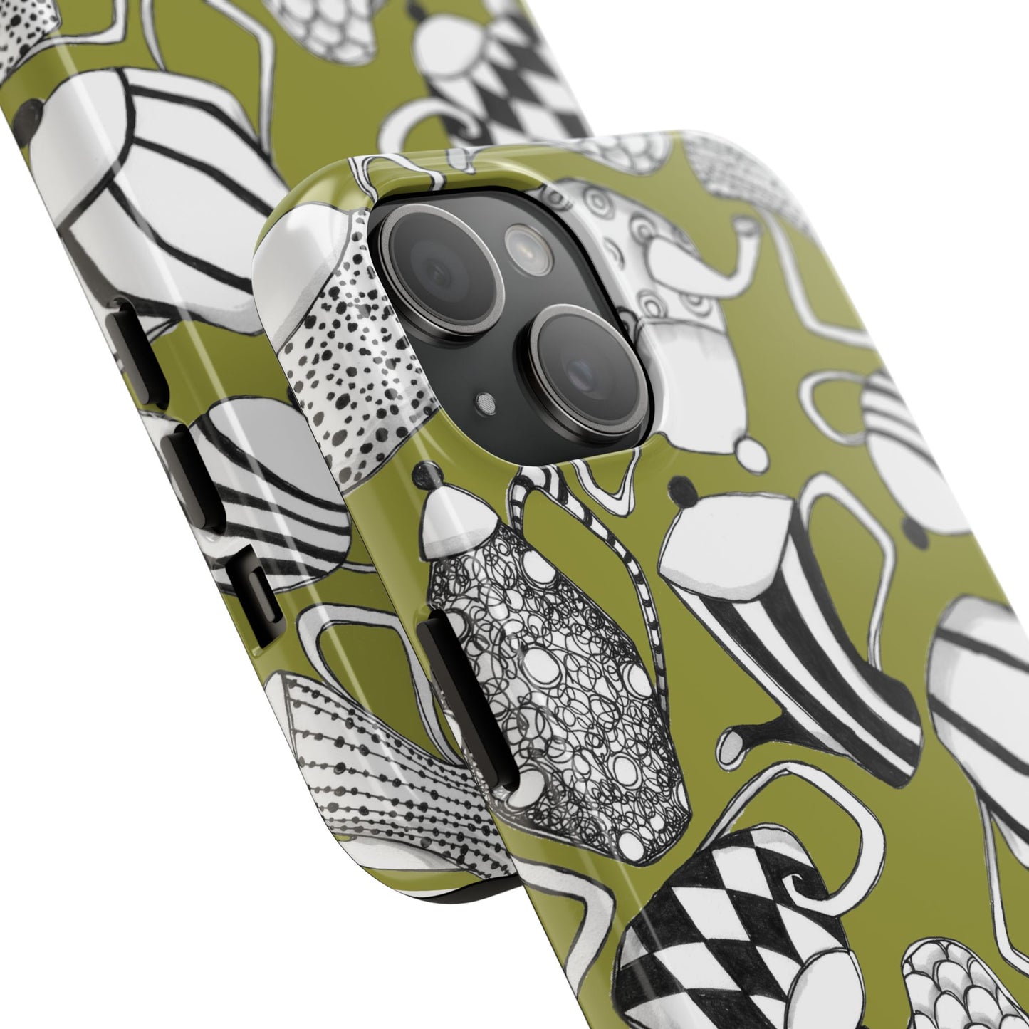 Coffee, Tea Anyone? Green Phone Case