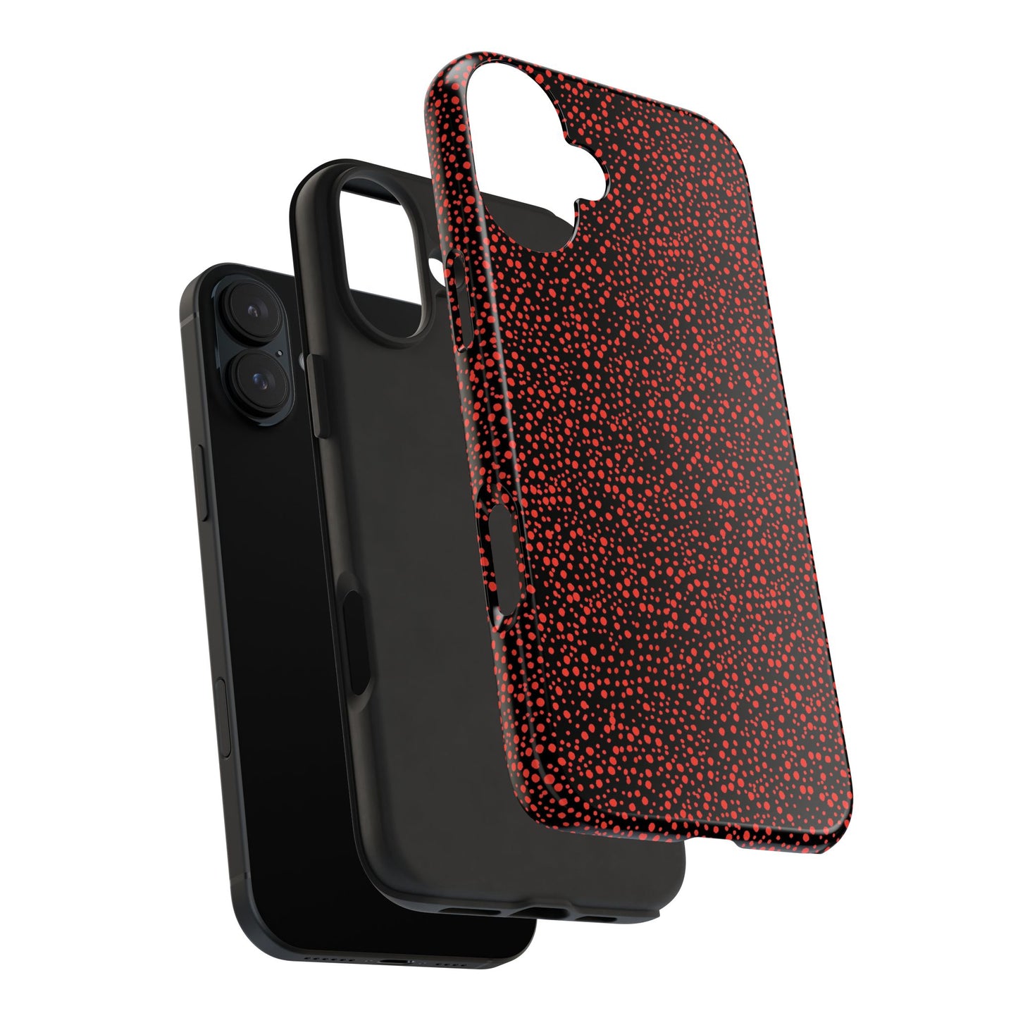 Confetti Red / Black Phone Case