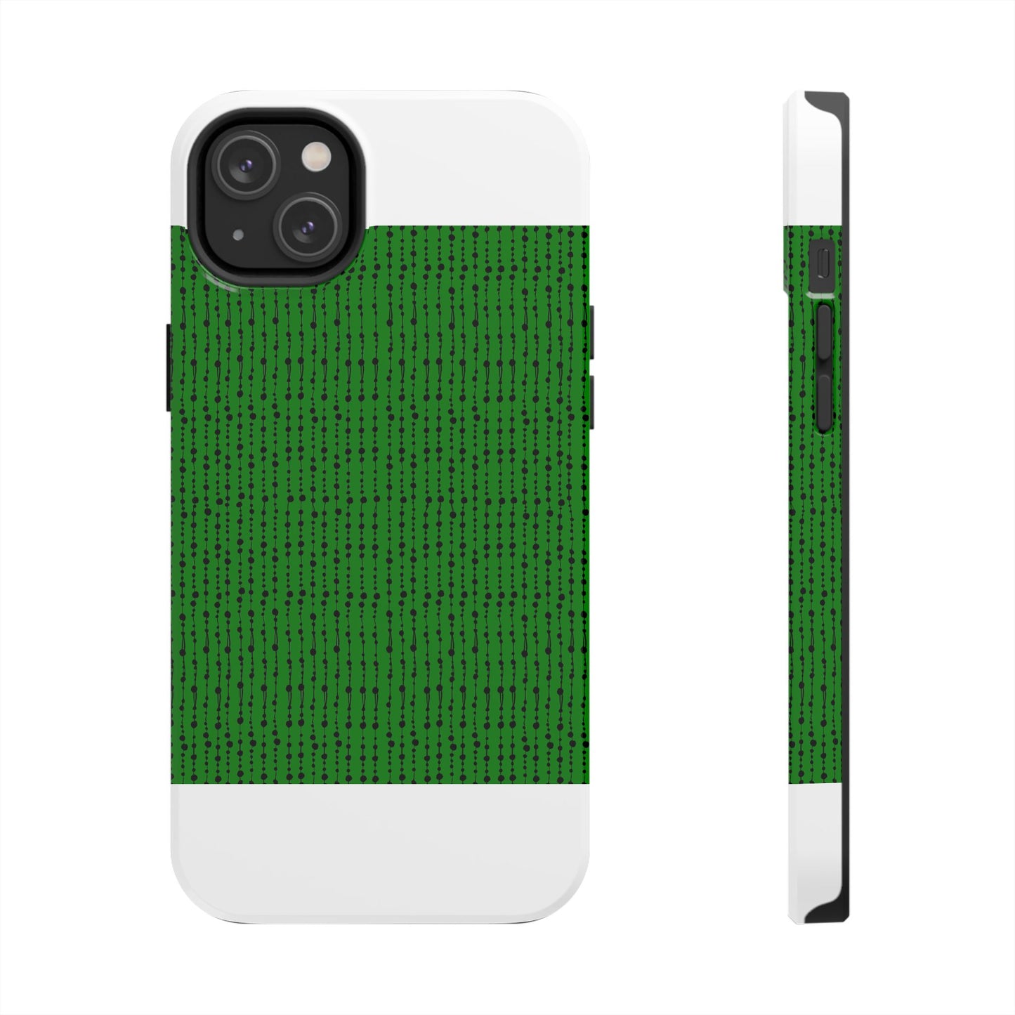 Beaded Curtain Green / Black Phone Case