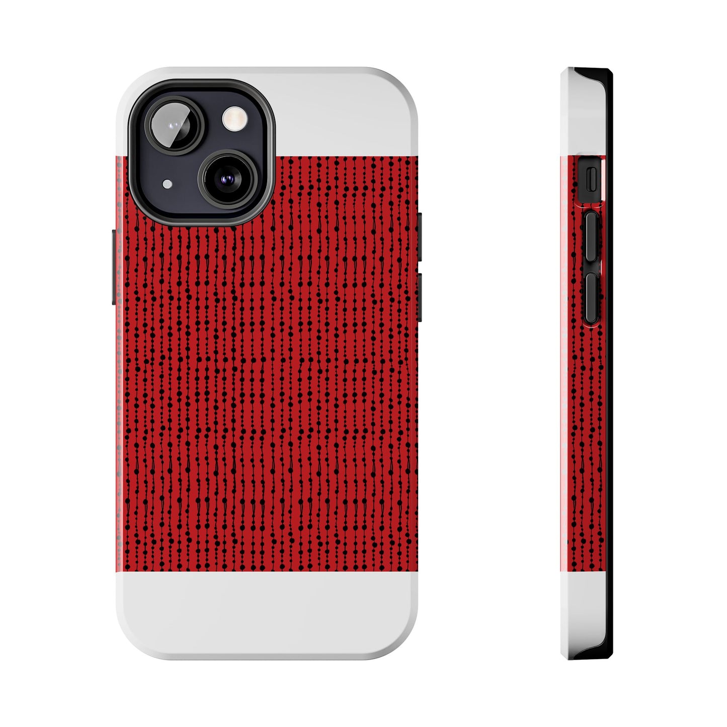 Beaded Curtain Red / Black Phone Case