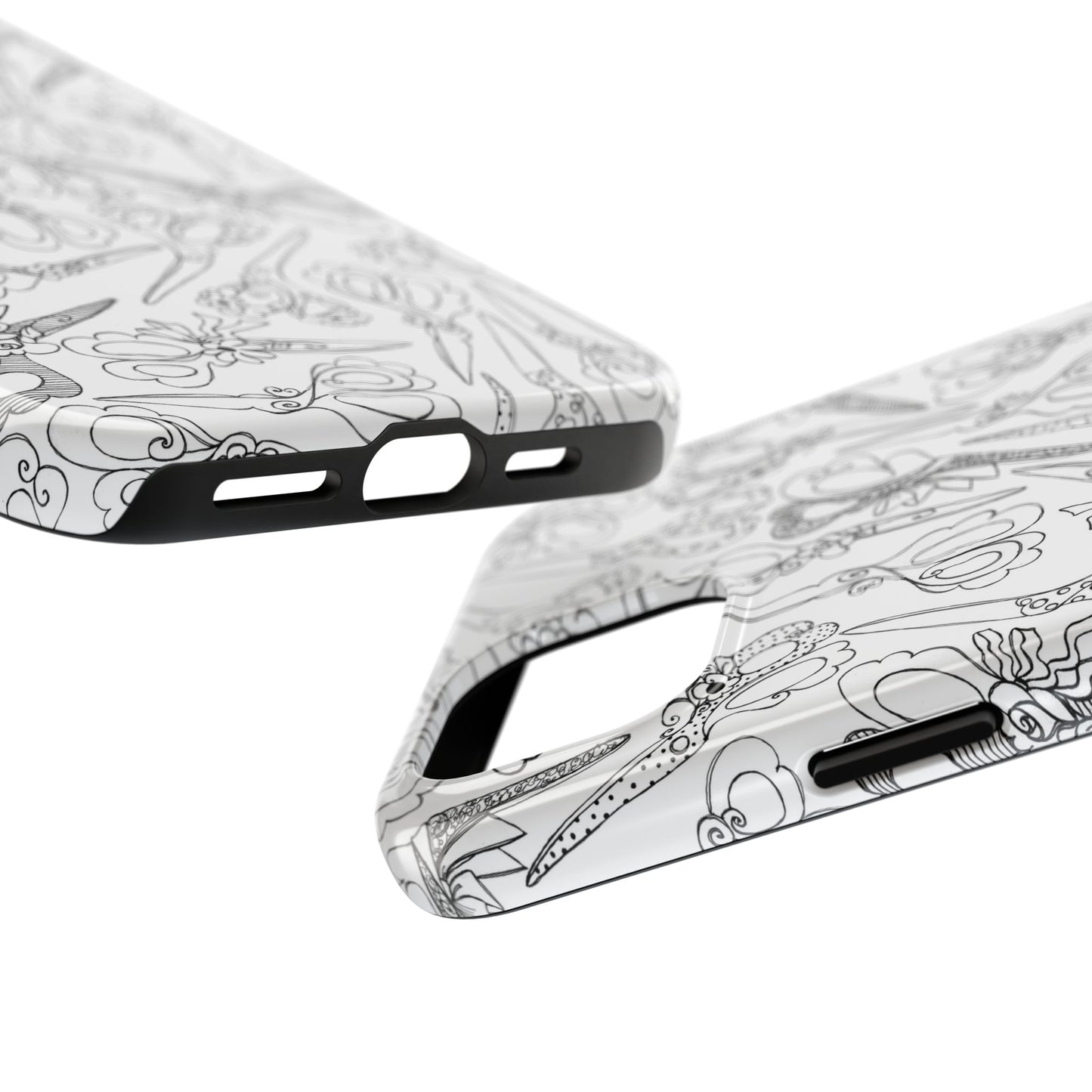 Scissor Blizzard White Phone Case