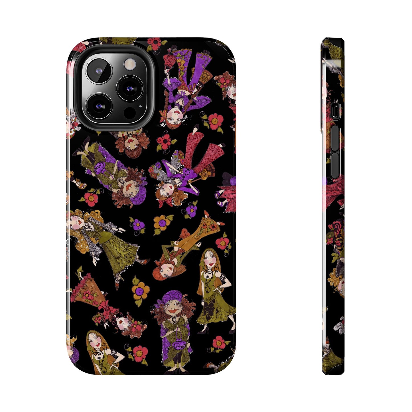Tossed Gypsies Black Phone Case
