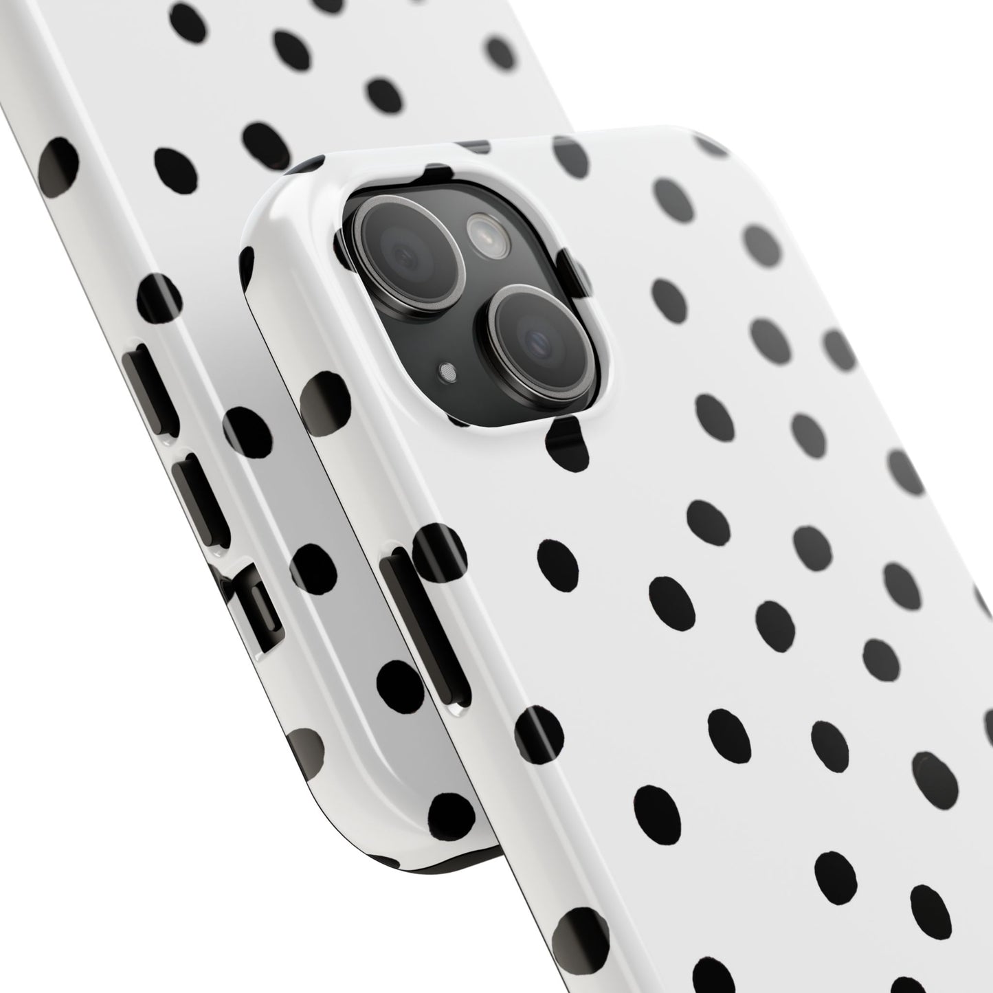 Dot White / Black Phone Case