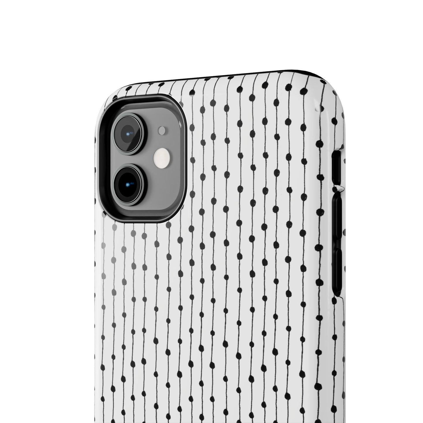Pin Stripe White / Black Phone Case