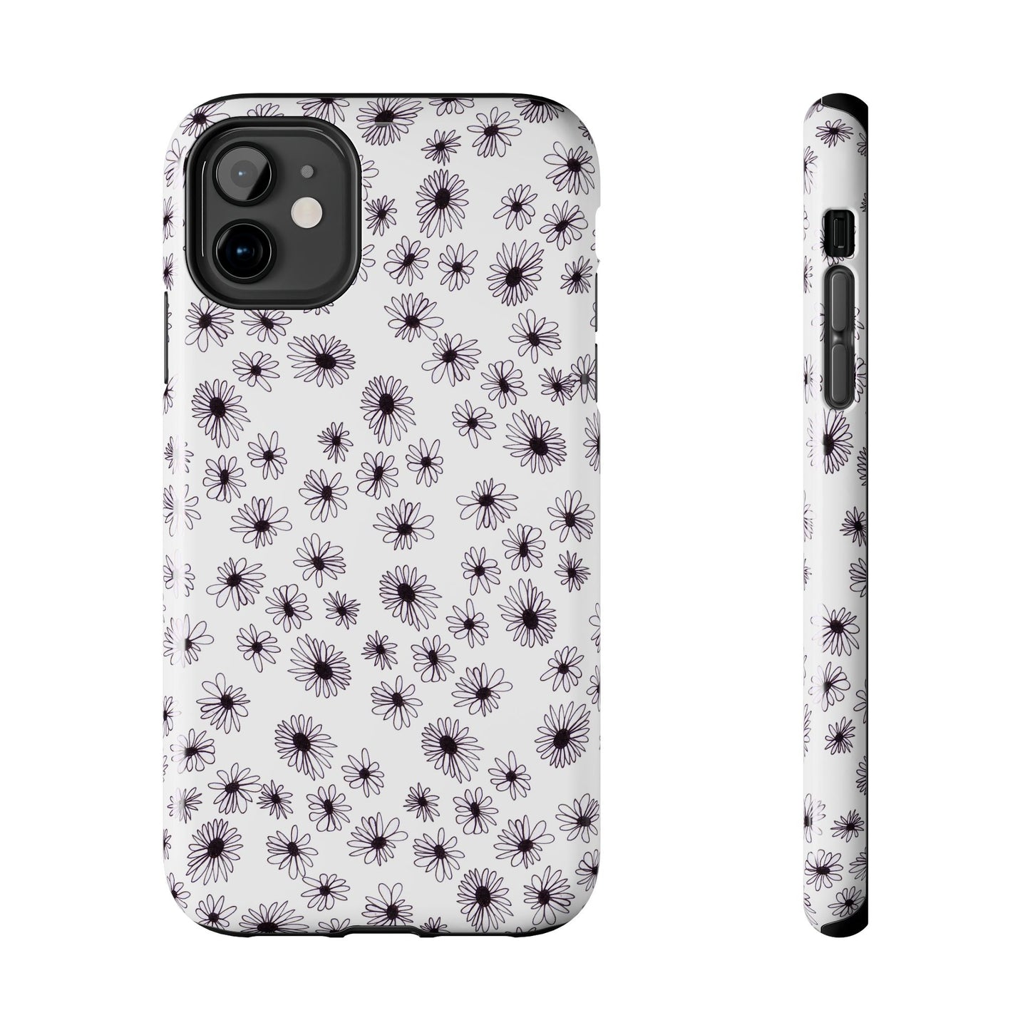 Random Daisy White / Black Phone Case