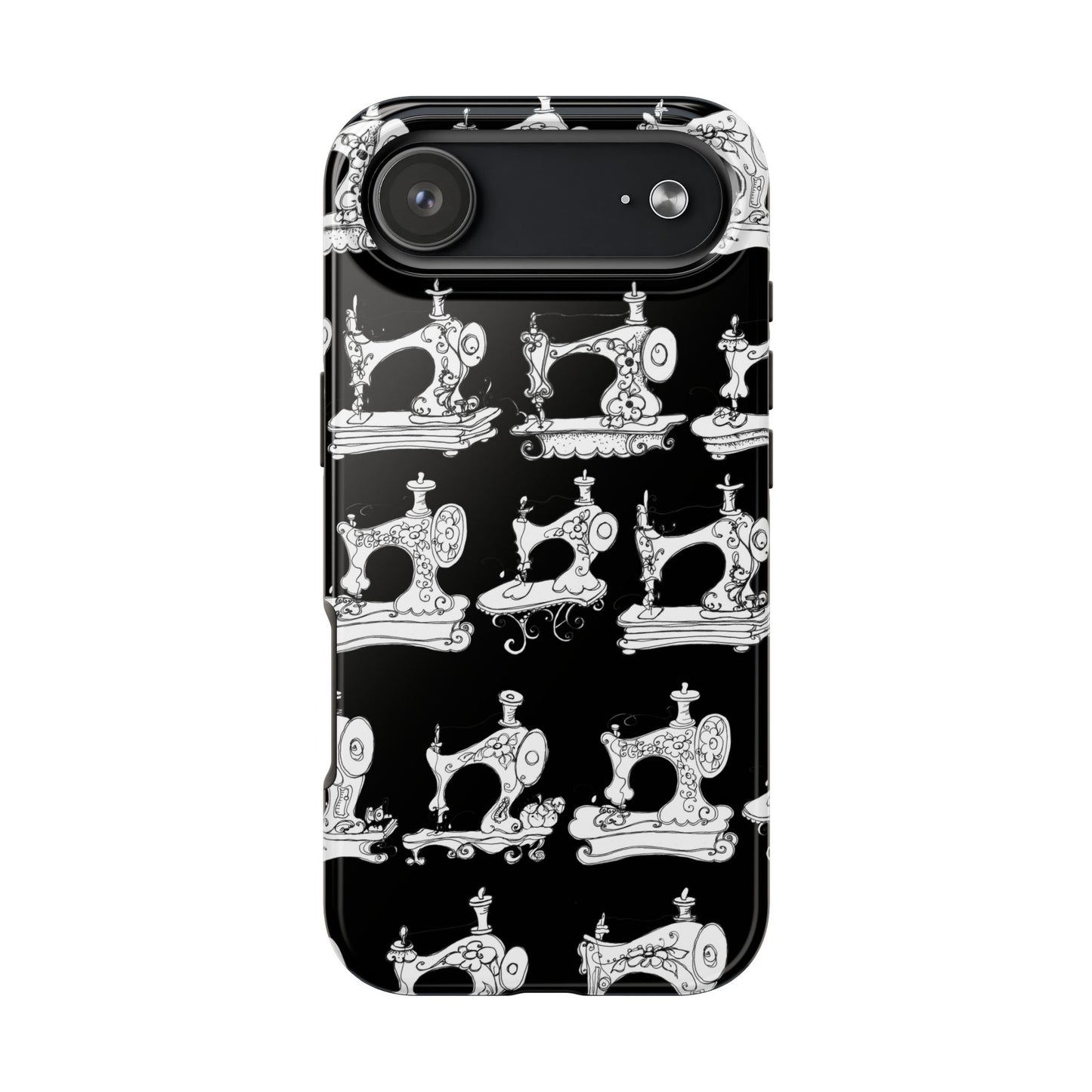 Sew Sew Black / White Phone Case