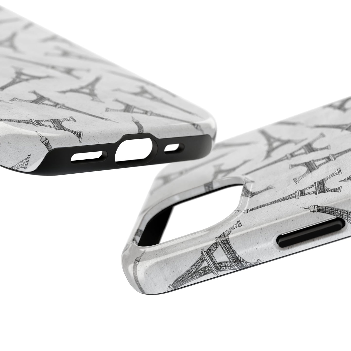 Eifelesque Silver Phone Case