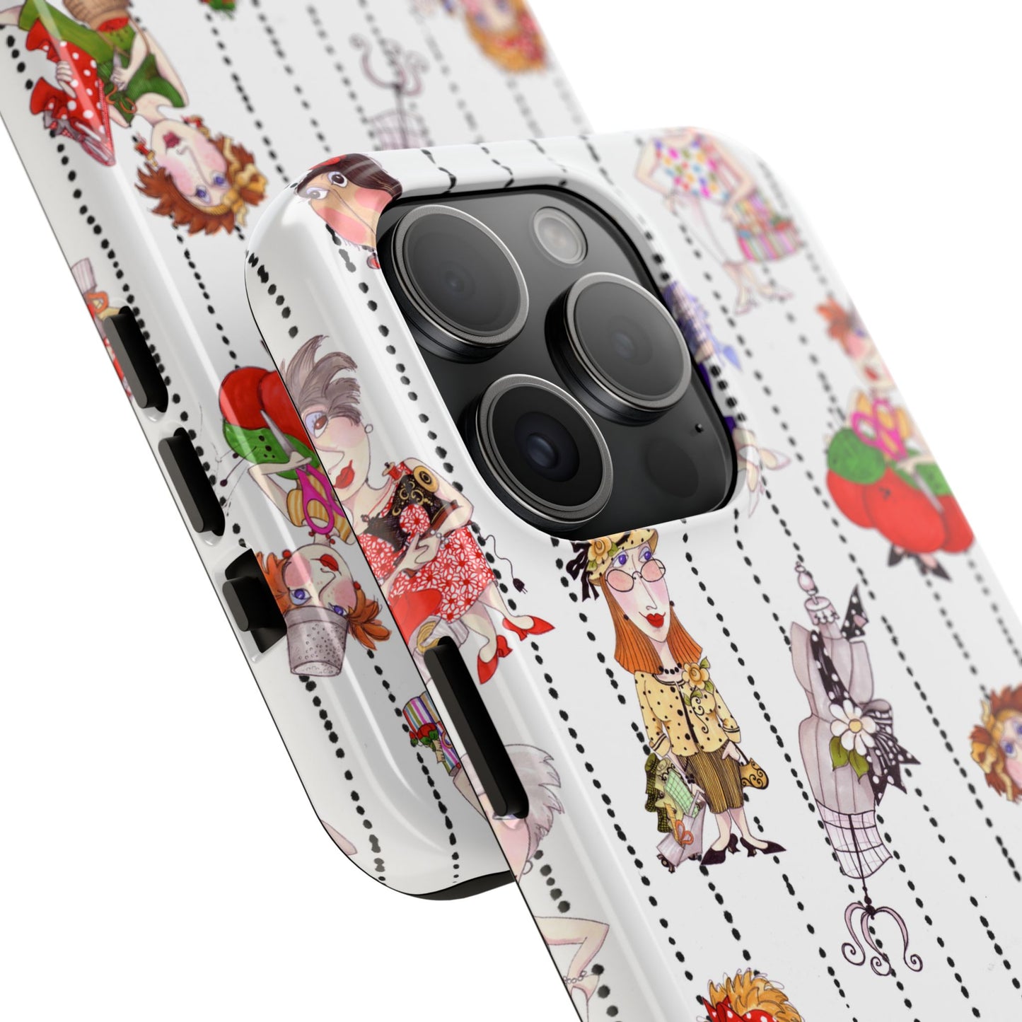 Sewphisticates White / Black Stripe Phone Case