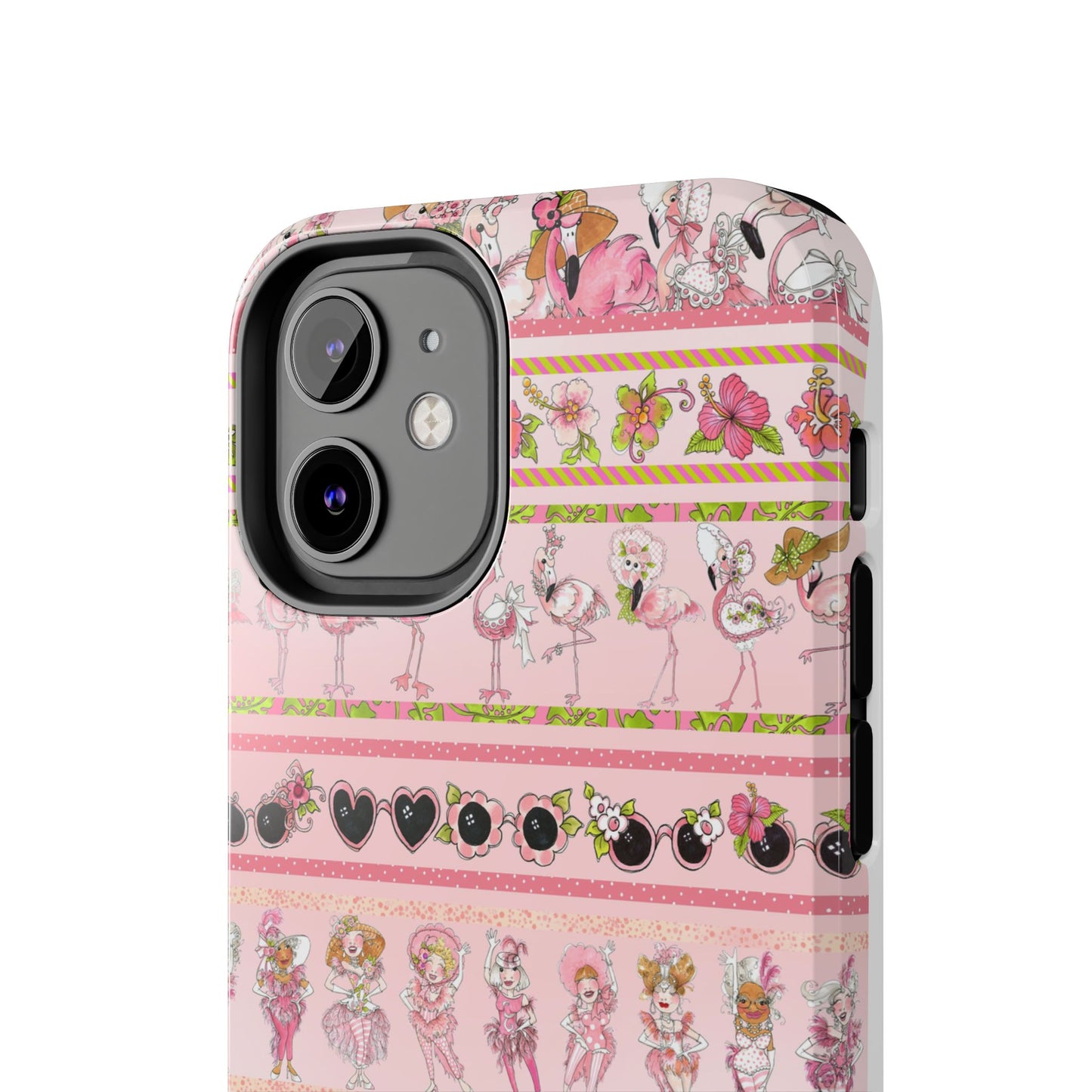 Flam Borders Pink Phone Case