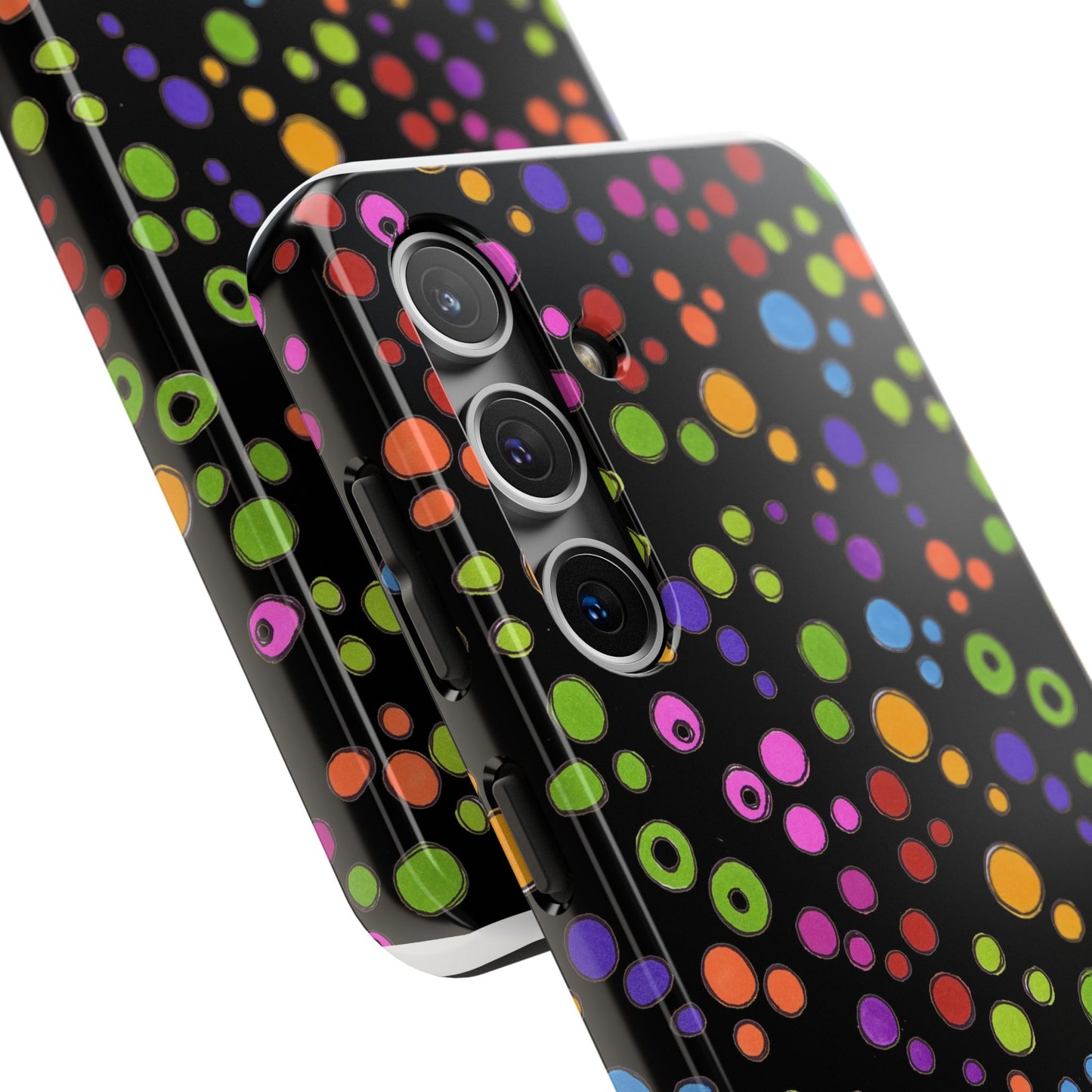 Dog Dots Black / Multi Phone Case