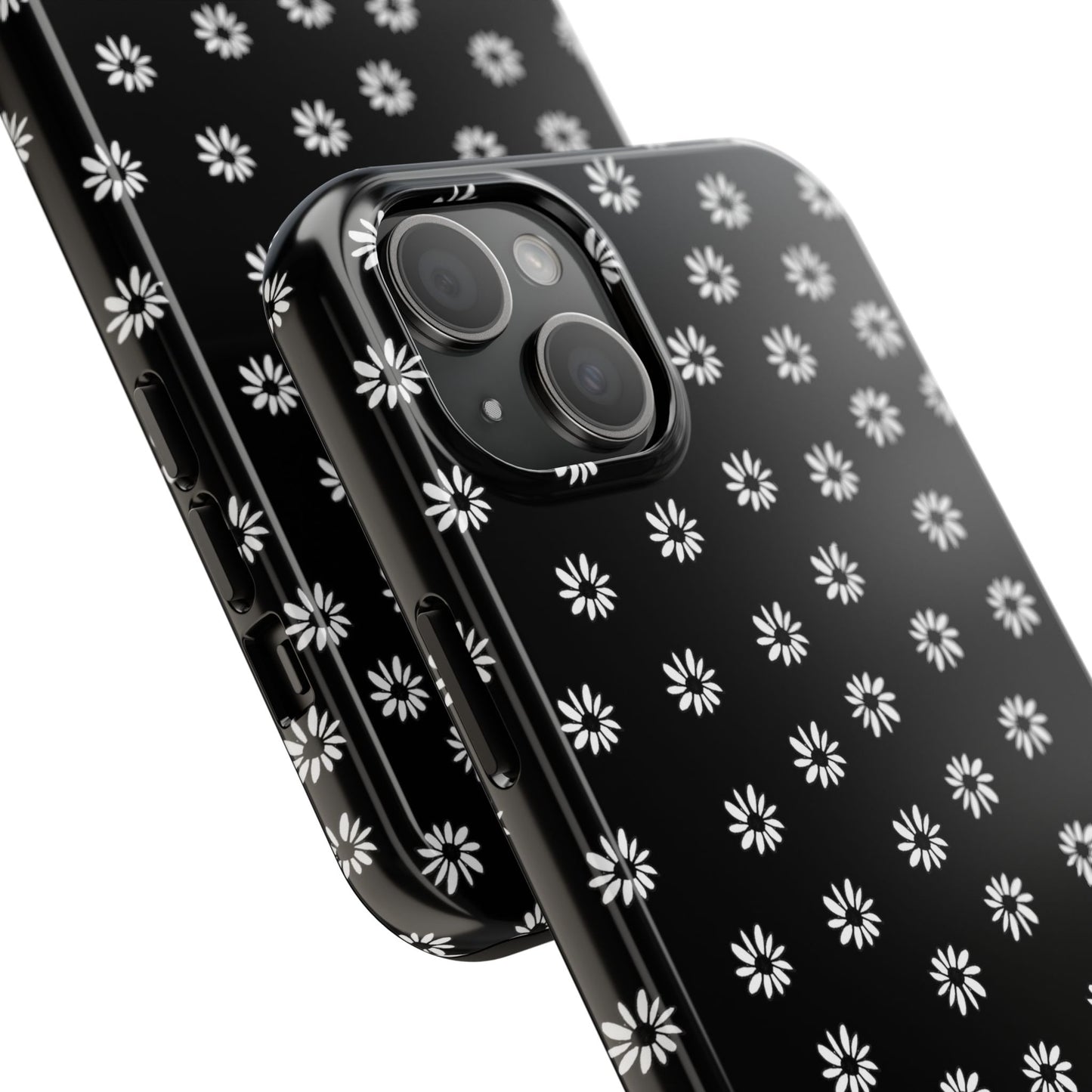 Daisy Dot Black / White Phone Case