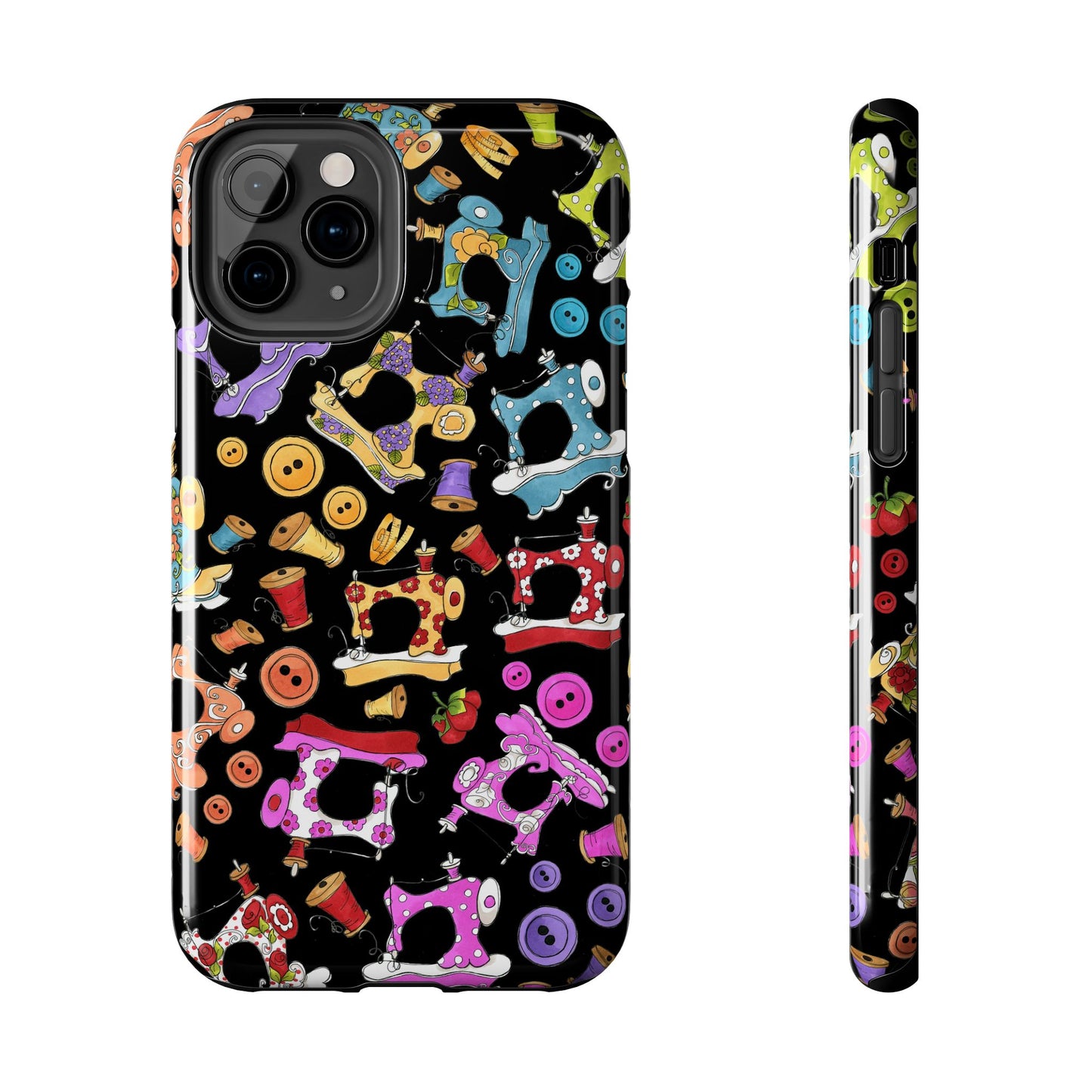 Sew Assorted Black Phone Case