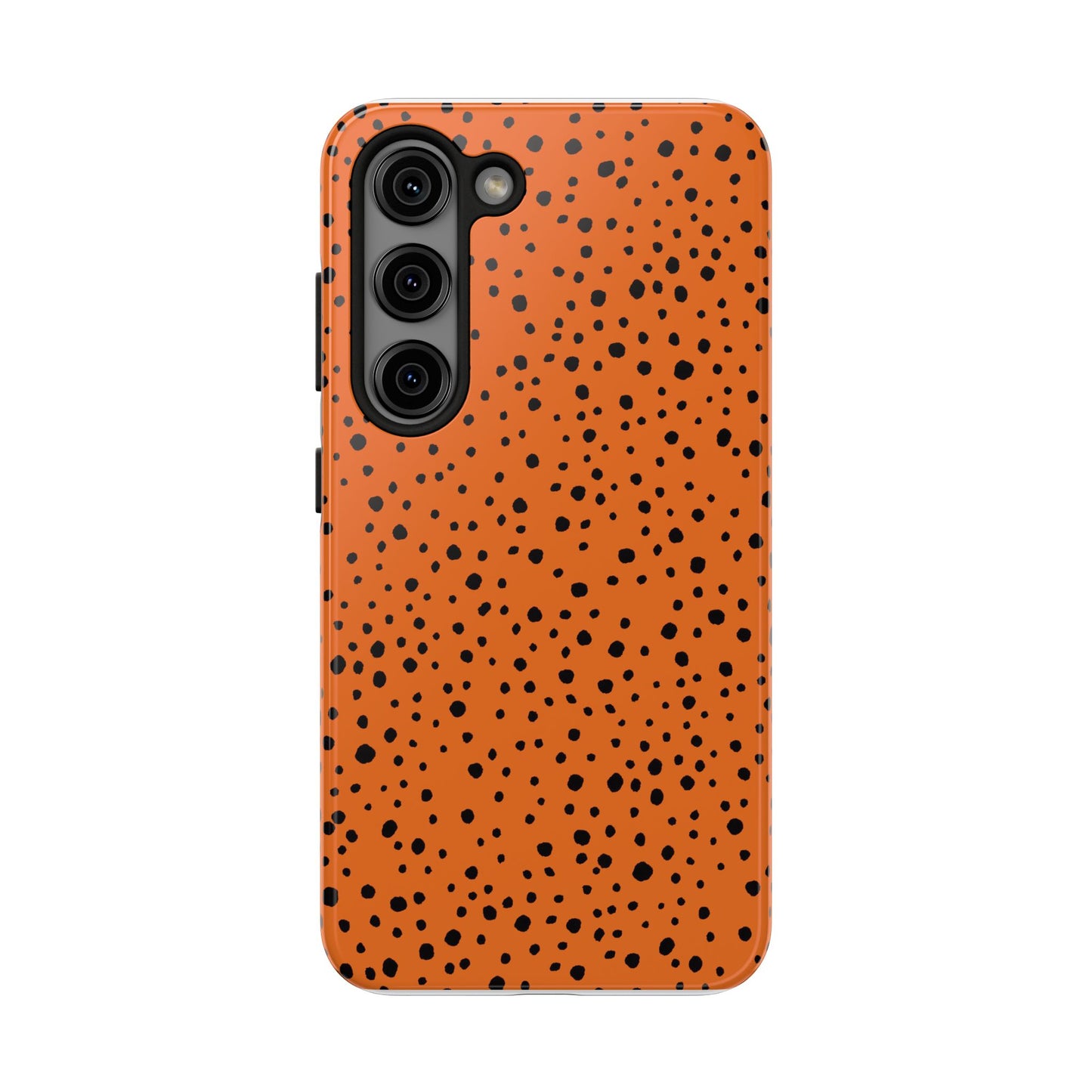 Pepper Dots Orange / Black Phone Case
