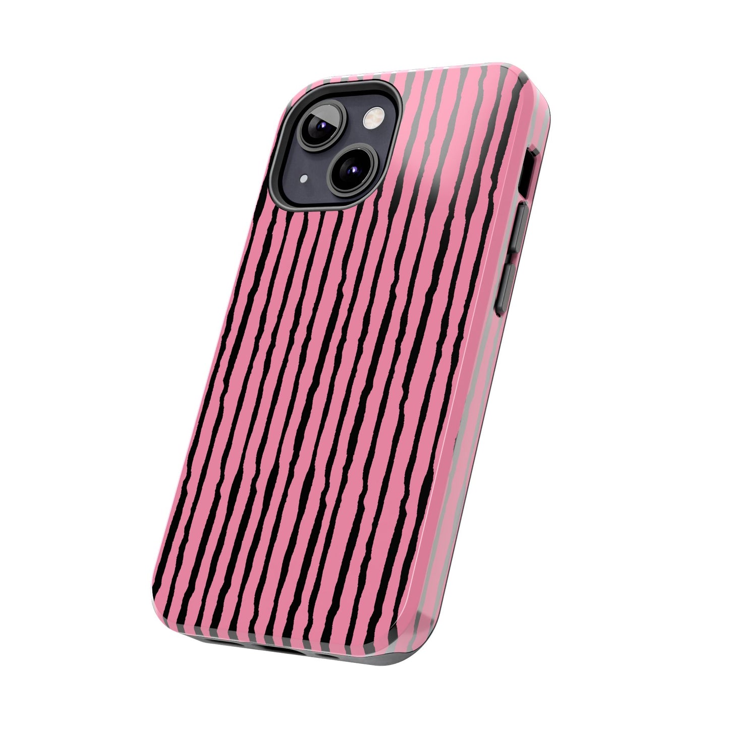 Sorta Stripe Pink / Black Phone Case