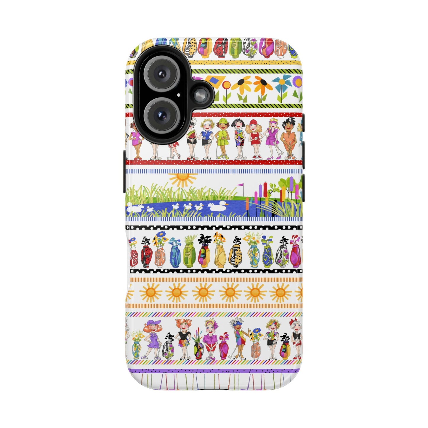 Golf Borders White Phone Case