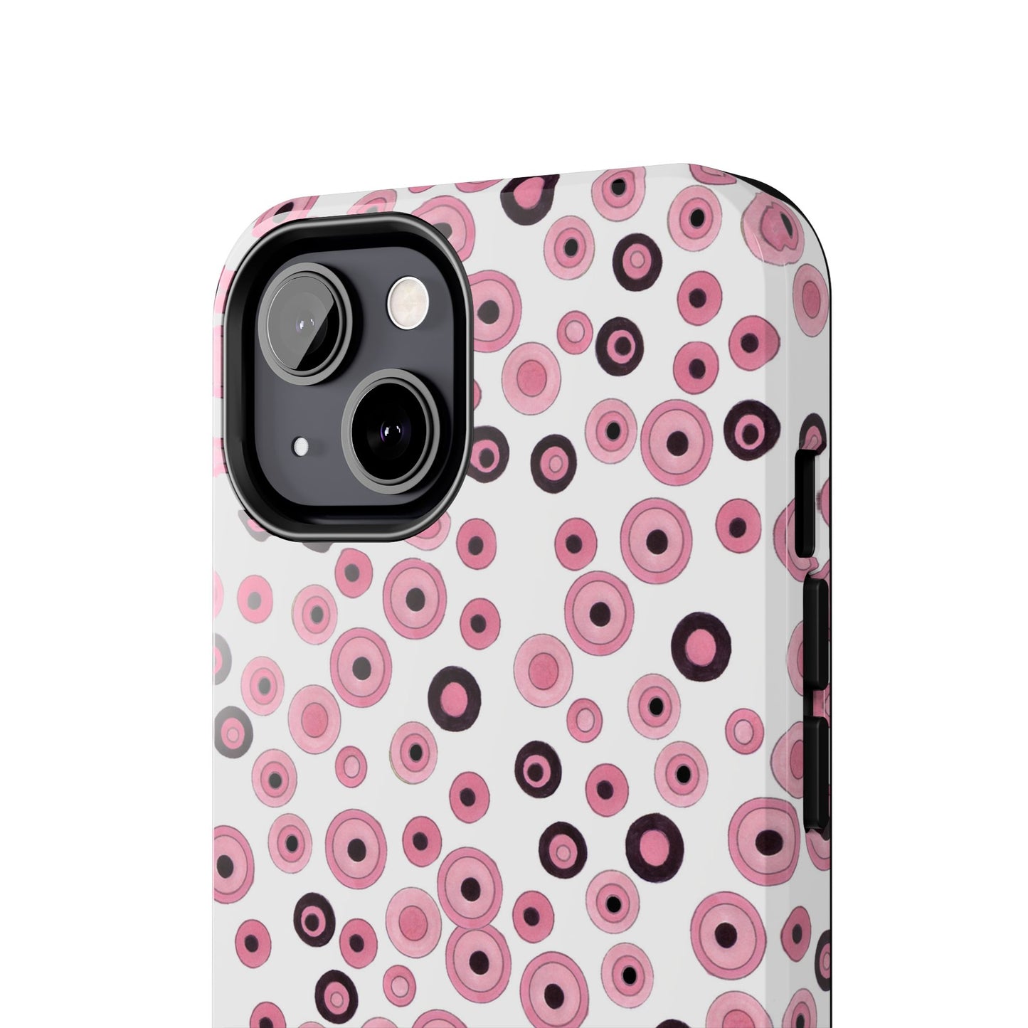 Dots White / Pink Phone Case