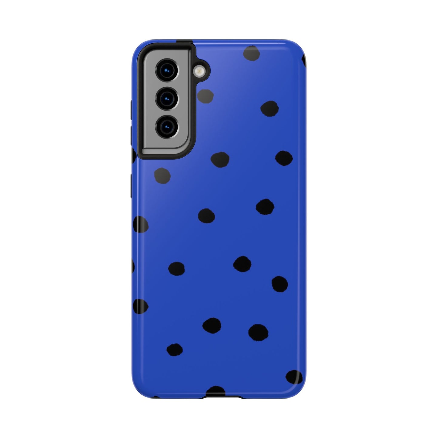 Dinky Dots Blue / Black Phone Case