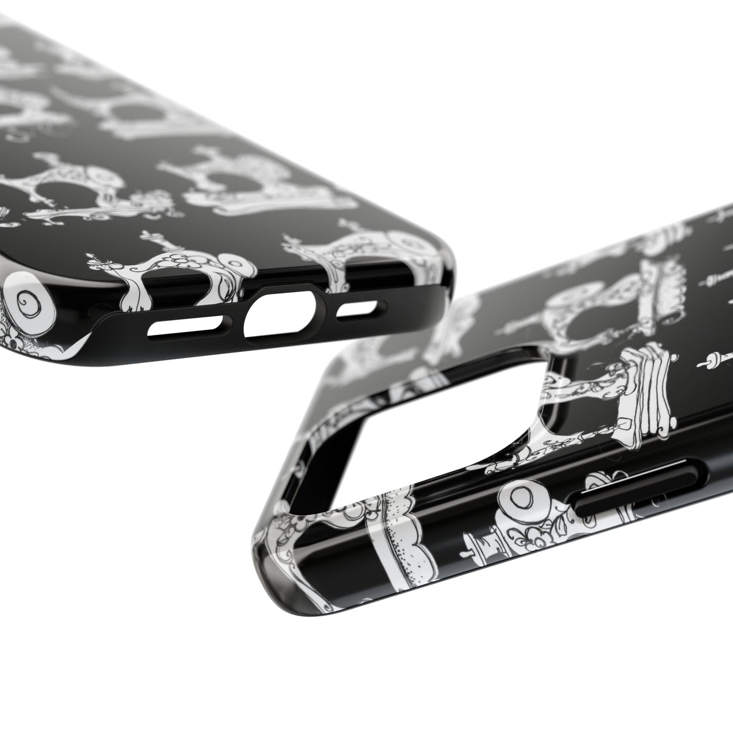 Sew Sew Black / White Phone Case