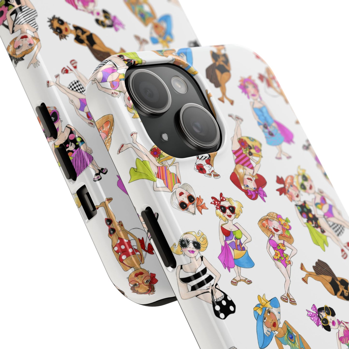 Tossed Beauties White Phone Case