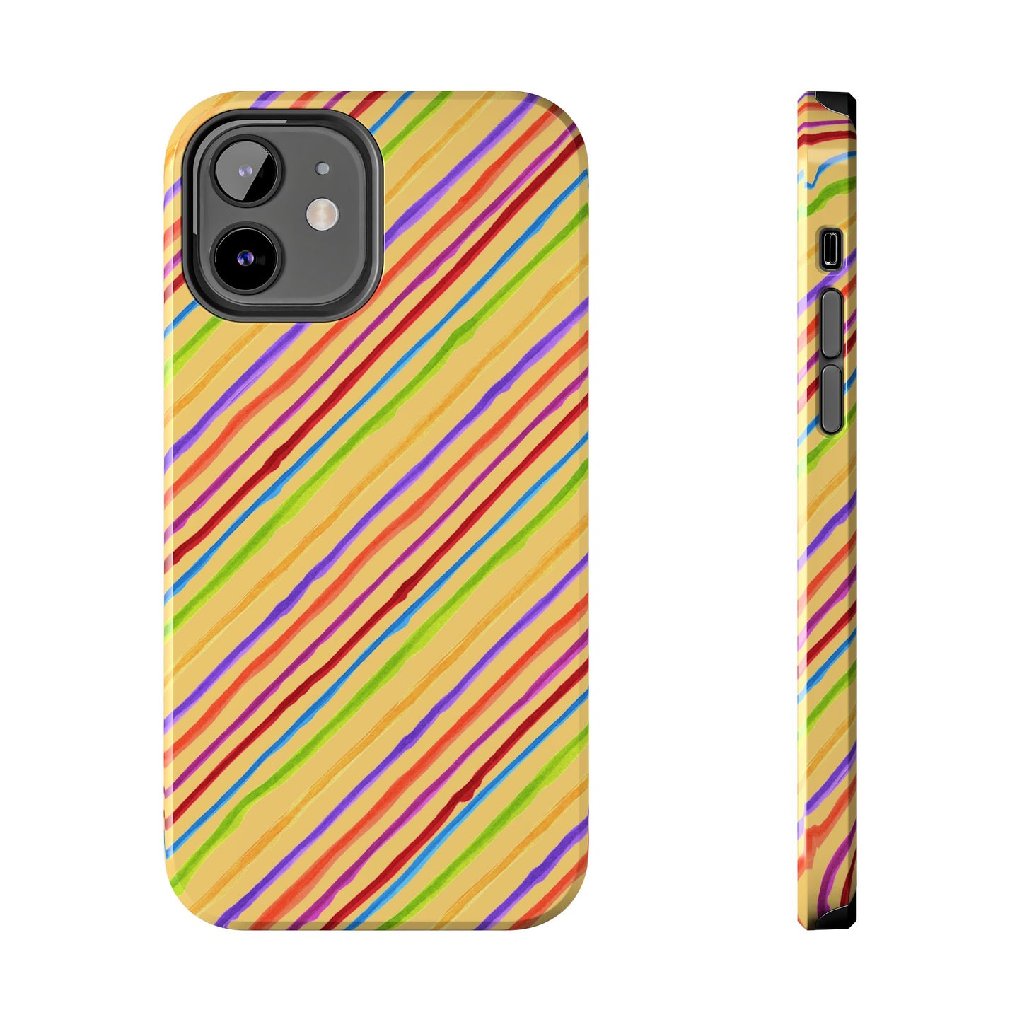 Calico Stripe Yellow Phone Case