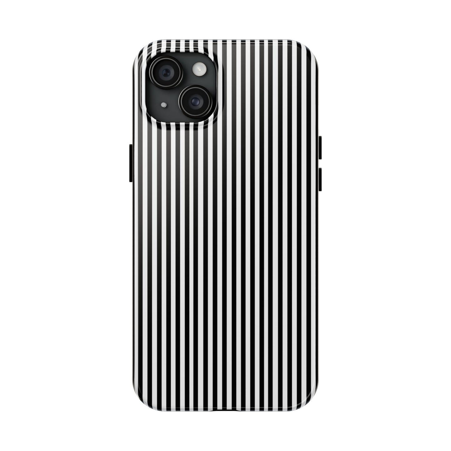 Stripe White / Black Phone Case