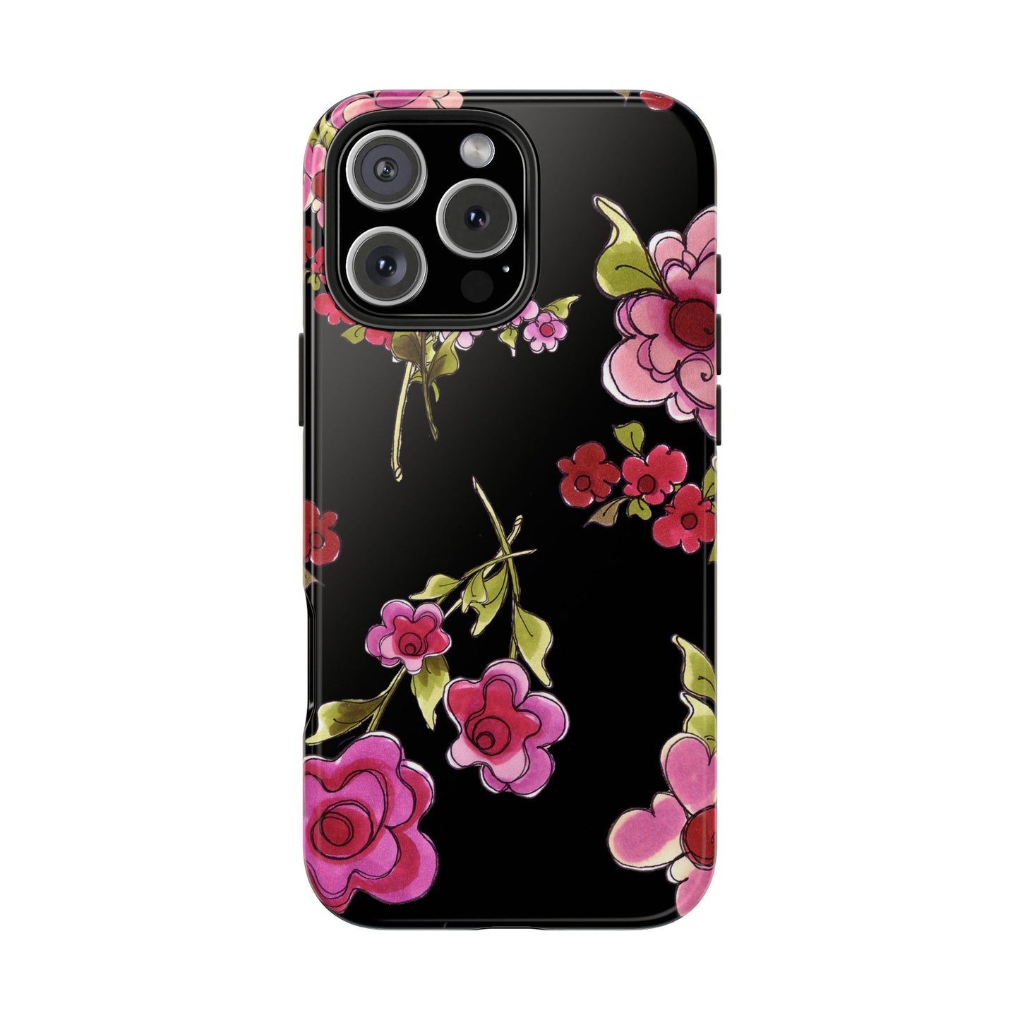Jumbo Floral Black Phone Case