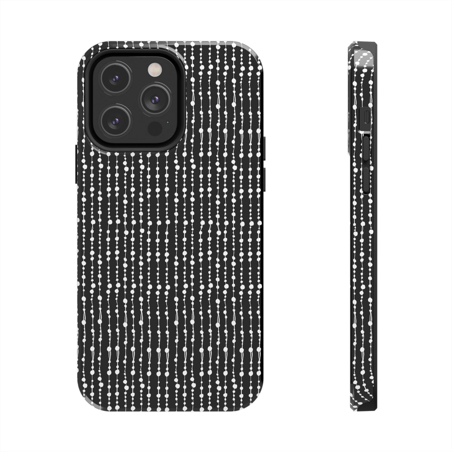 Beaded Curtain Black / White Phone Case