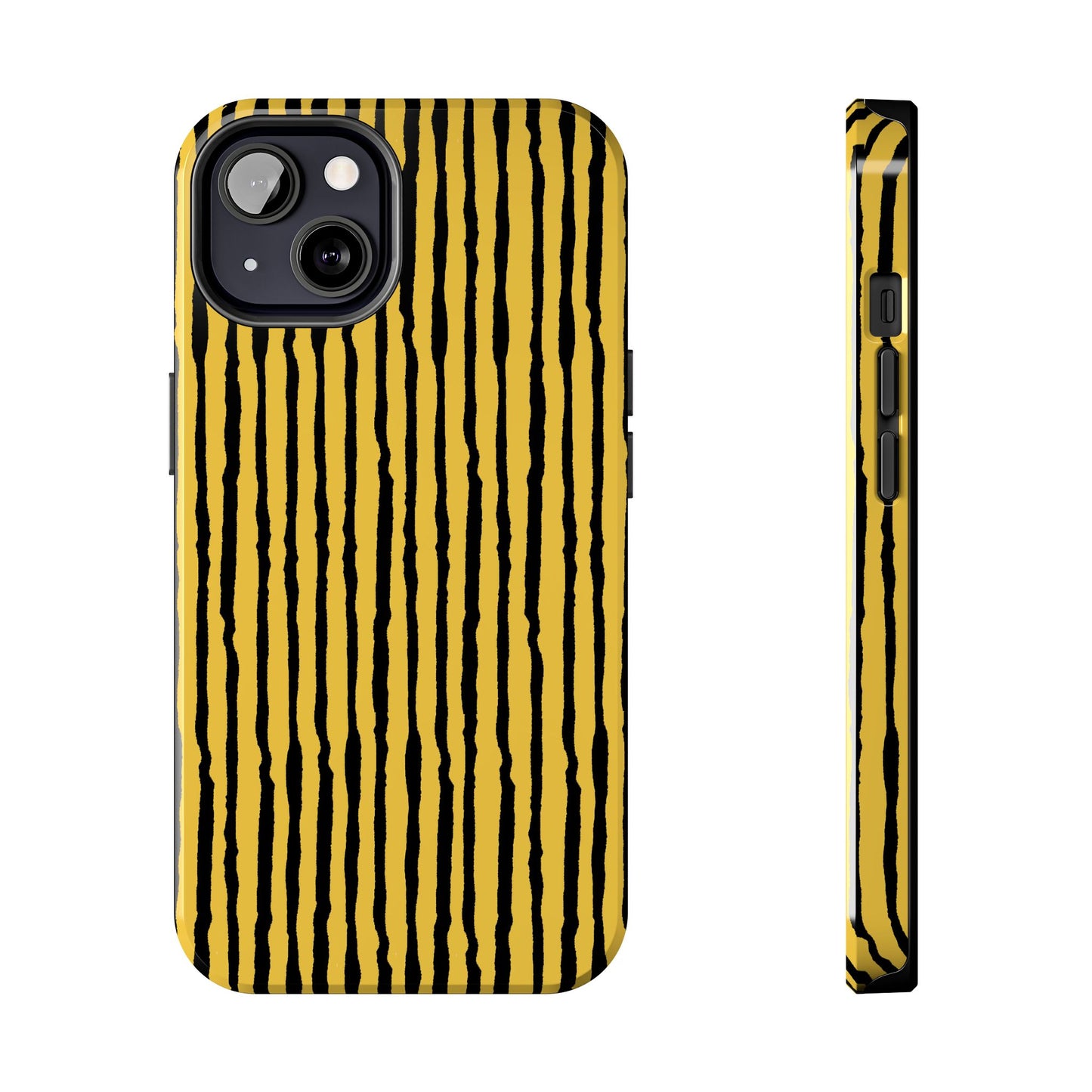Sorta Stripe Yellow / Black Phone Case