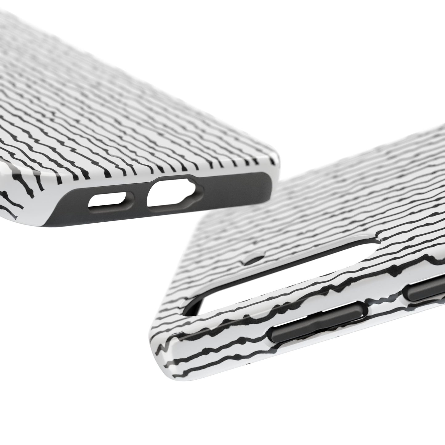 Faux Seersucker White / Black Phone Case