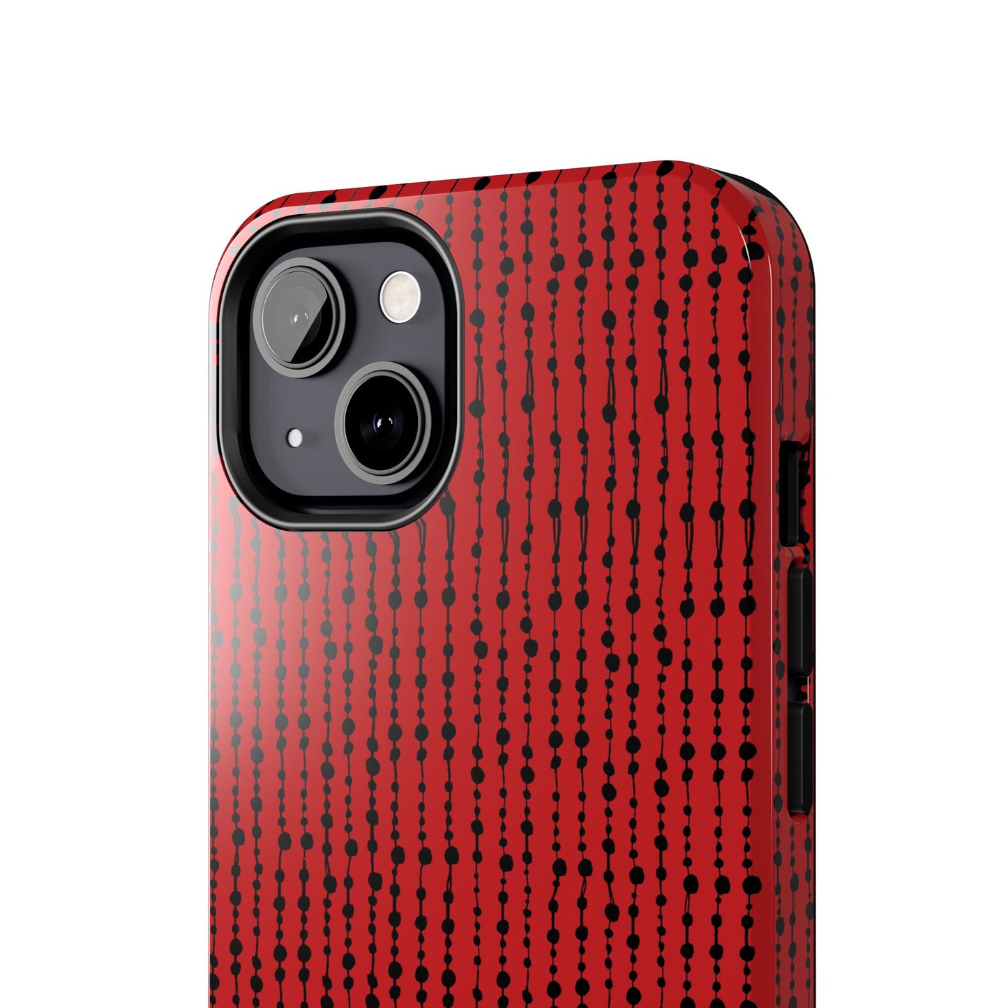 Beaded Curtain Red / Black Phone Case