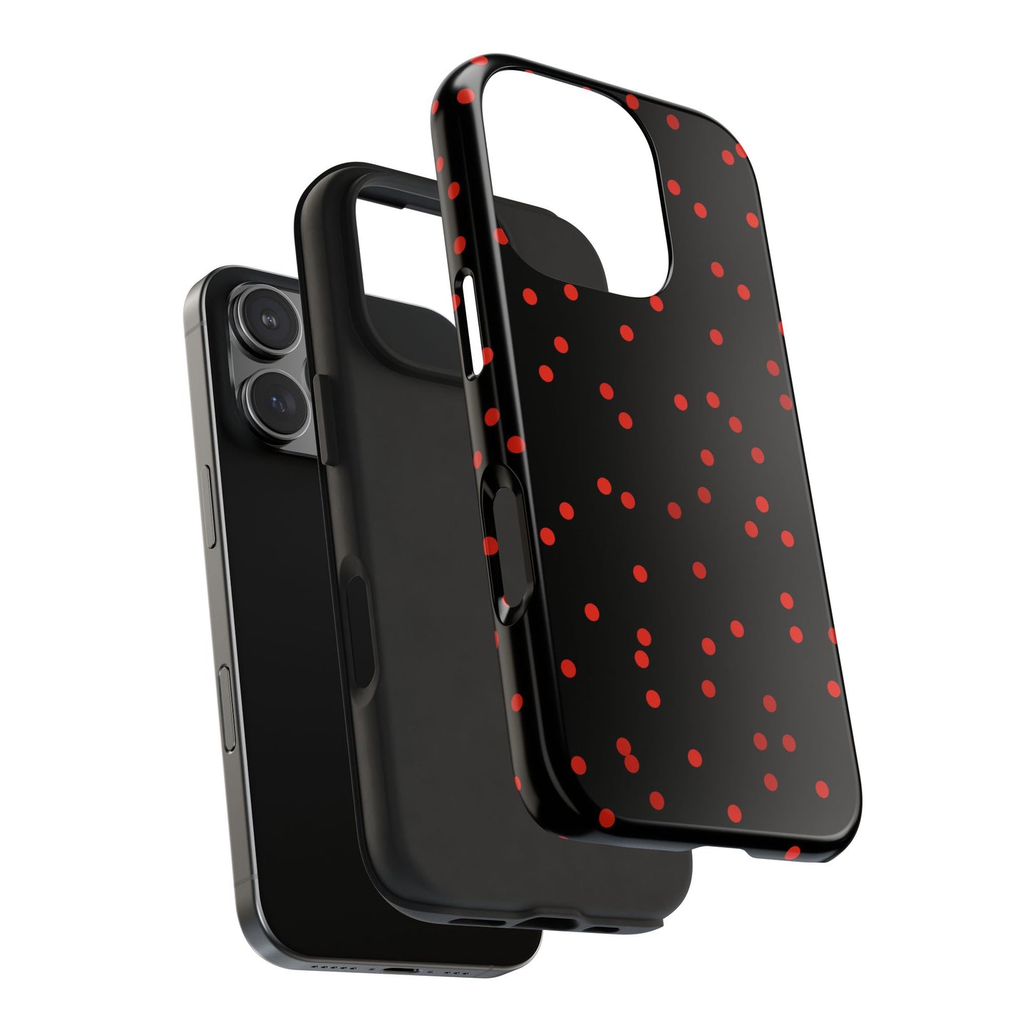 Space Dots Black / Red Phone Case