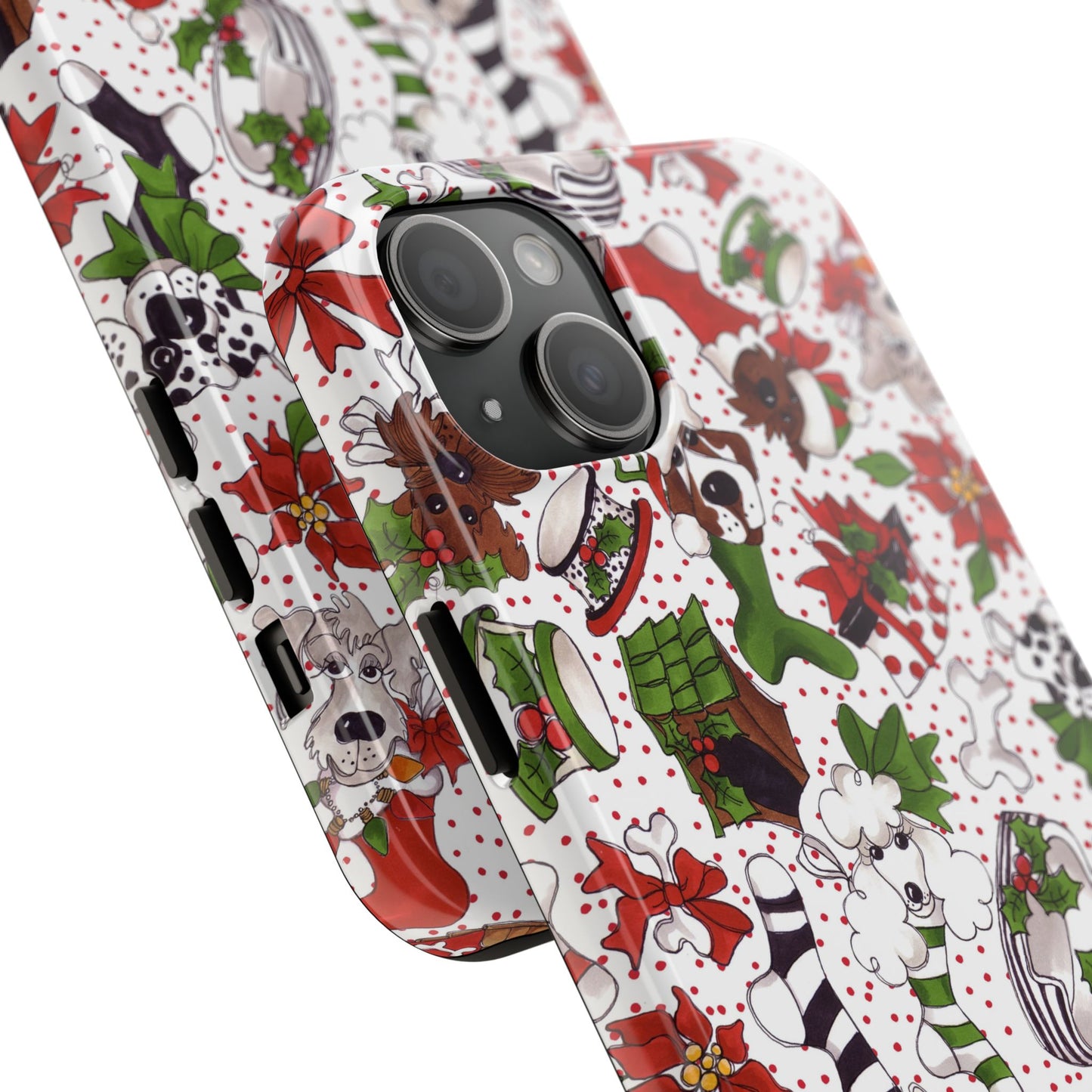 Holiday Fun Toss White / Red Phone Case