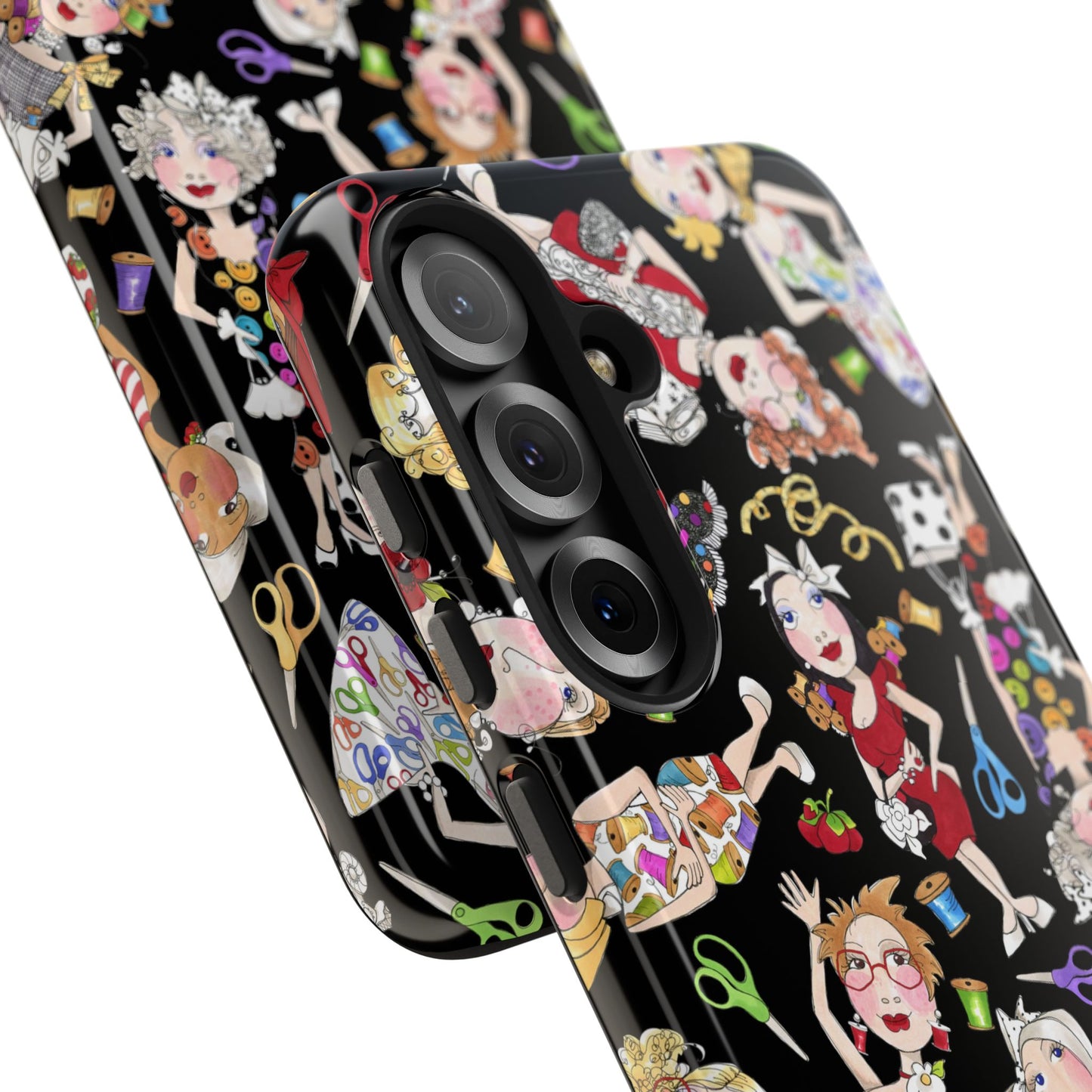 Sew Tossed Black Phone Case