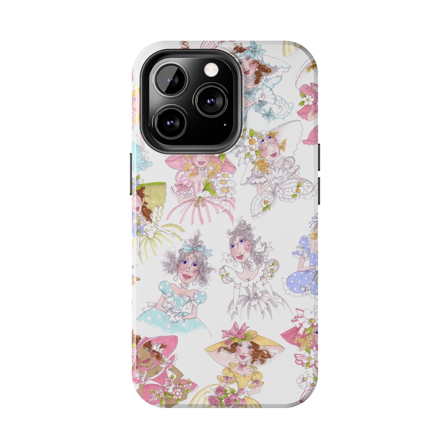 Tossed Belles White Phone Case