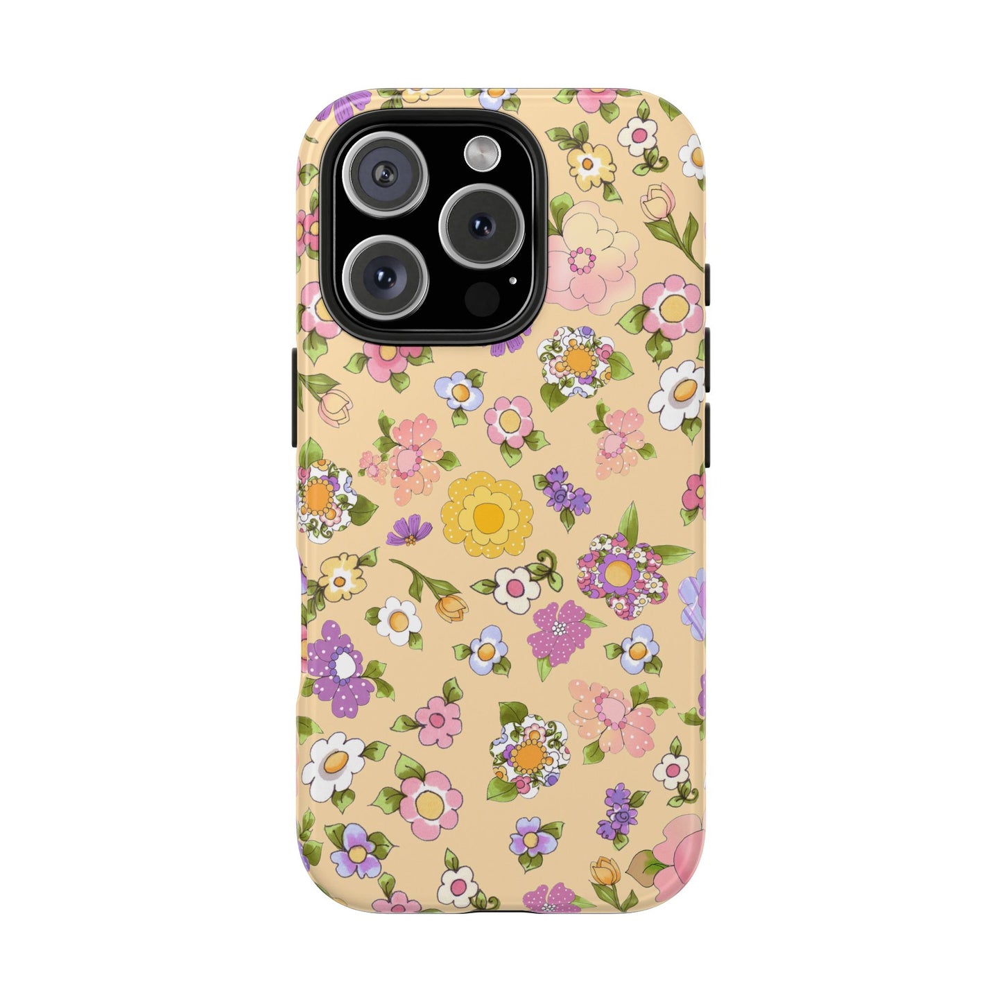 Flowery Yellow Phone Case