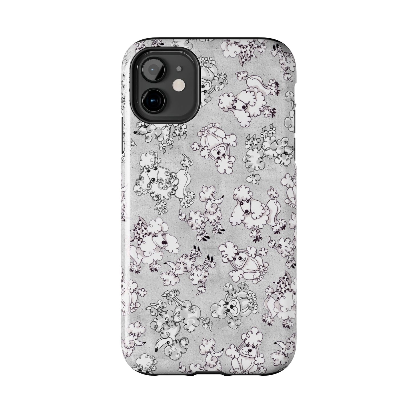 Paris Poodles Silver Phone Case