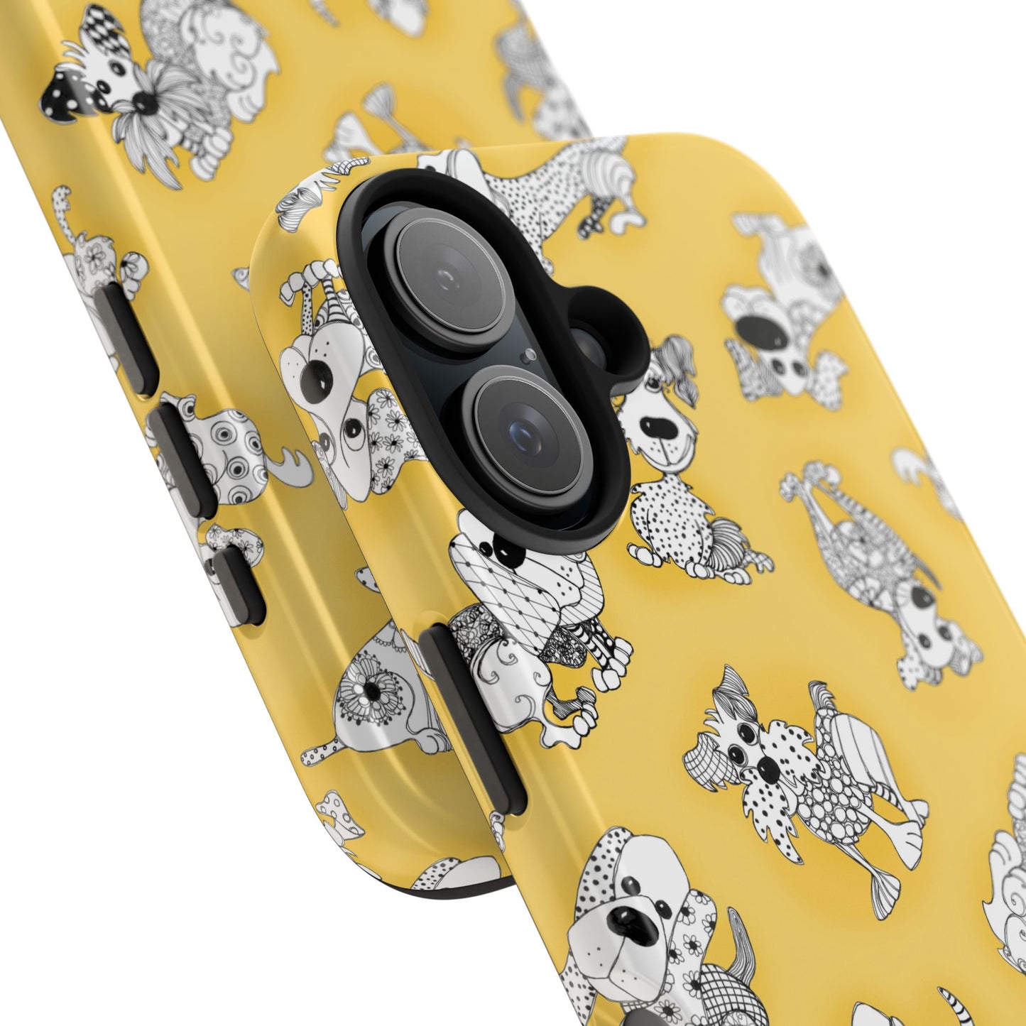 Doodle Dogs Yellow Phone Case