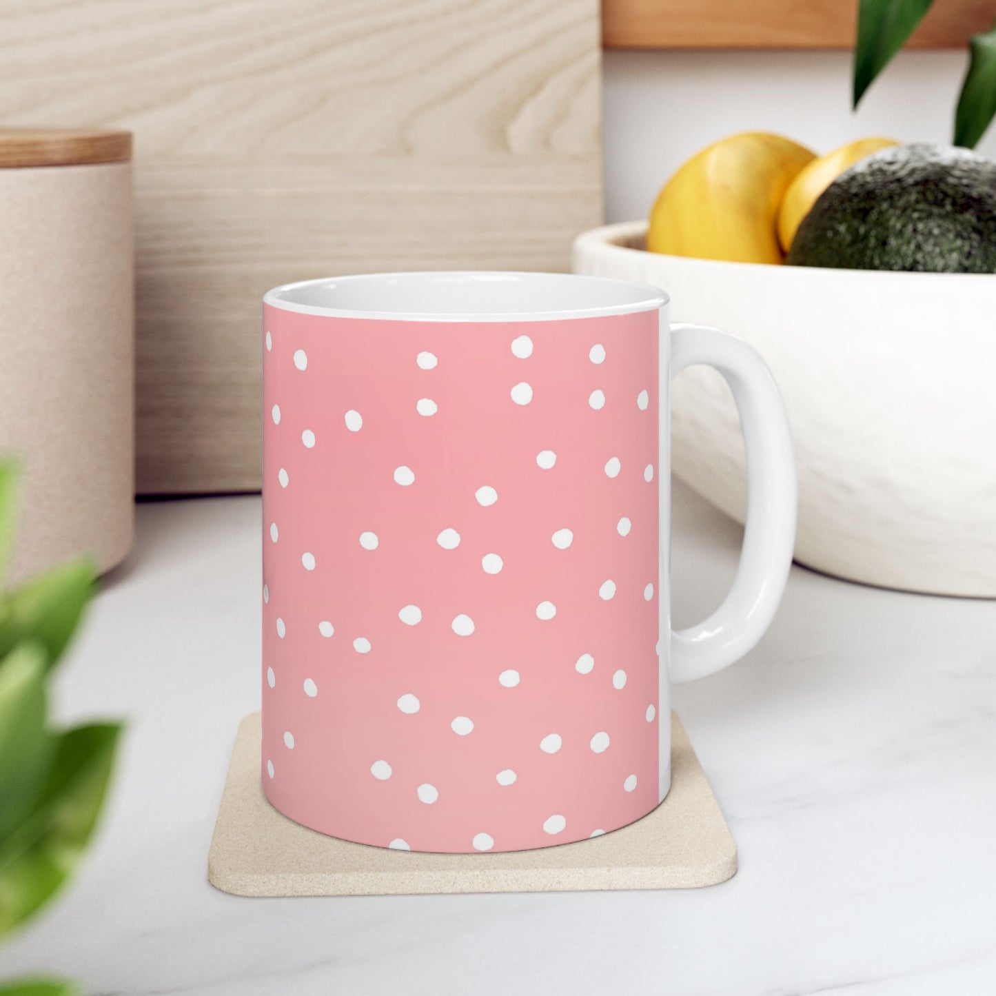 Dinky Dots Coral / White Cup