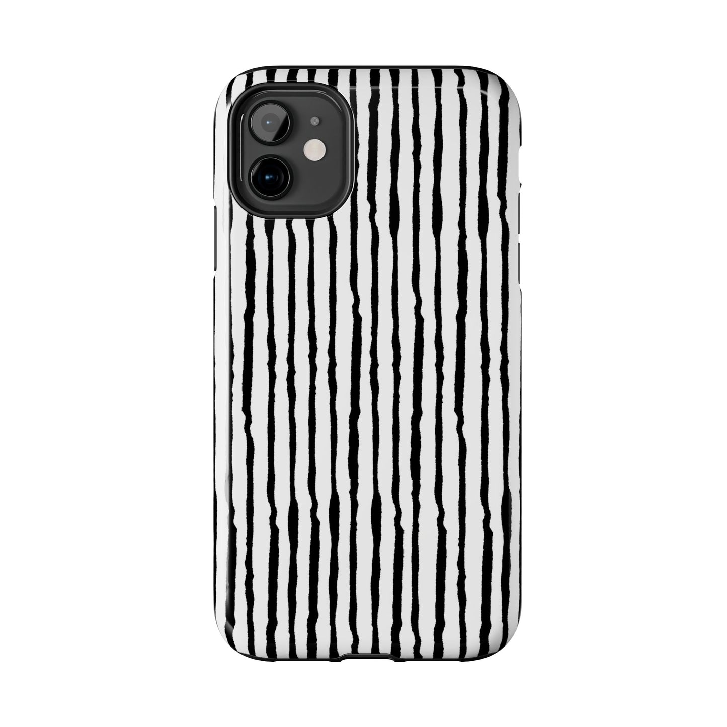 Sorta Stripe White / Black Phone Case