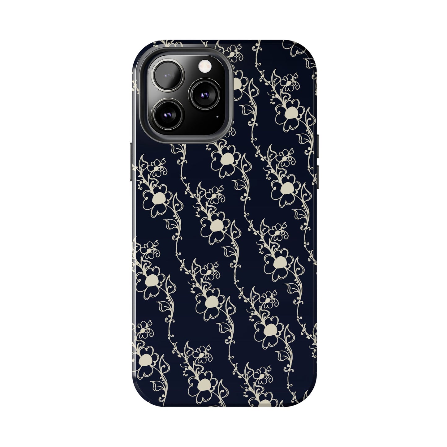 Diagonal Daisies Black / Ivory Phone Case