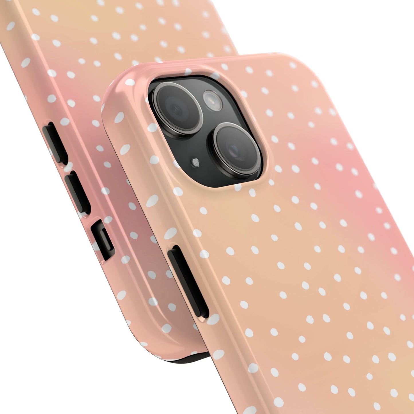 Dinky Dots Peach / White Phone Case