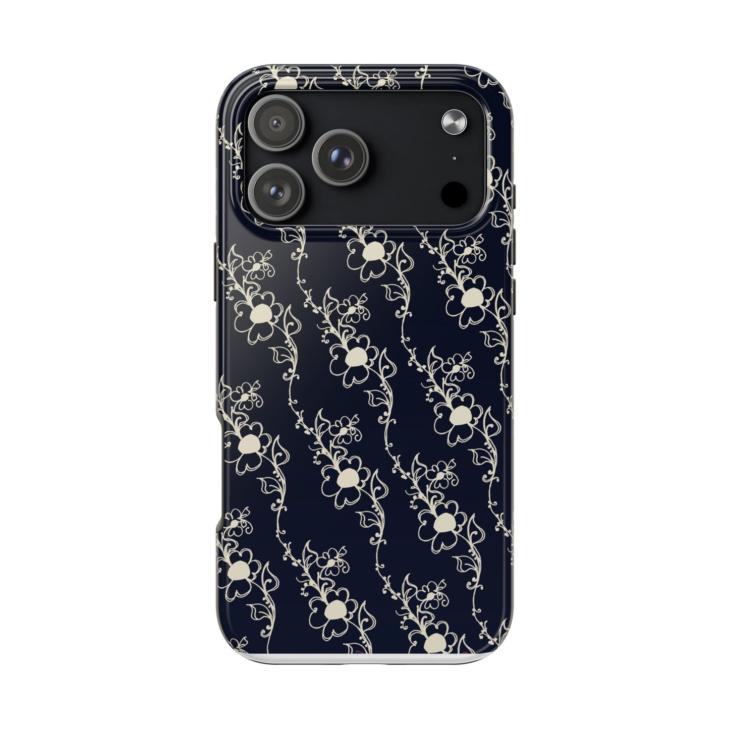 Diagonal Daisies Black / Ivory Phone Case
