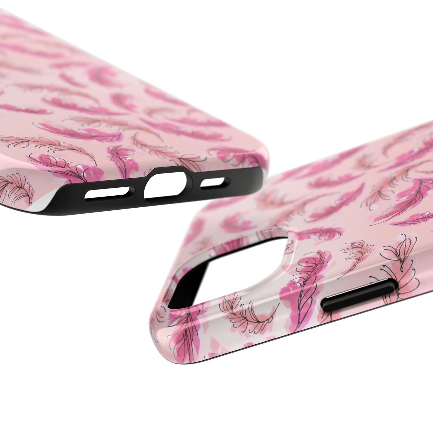 Flam Feathers Pink Phone Case