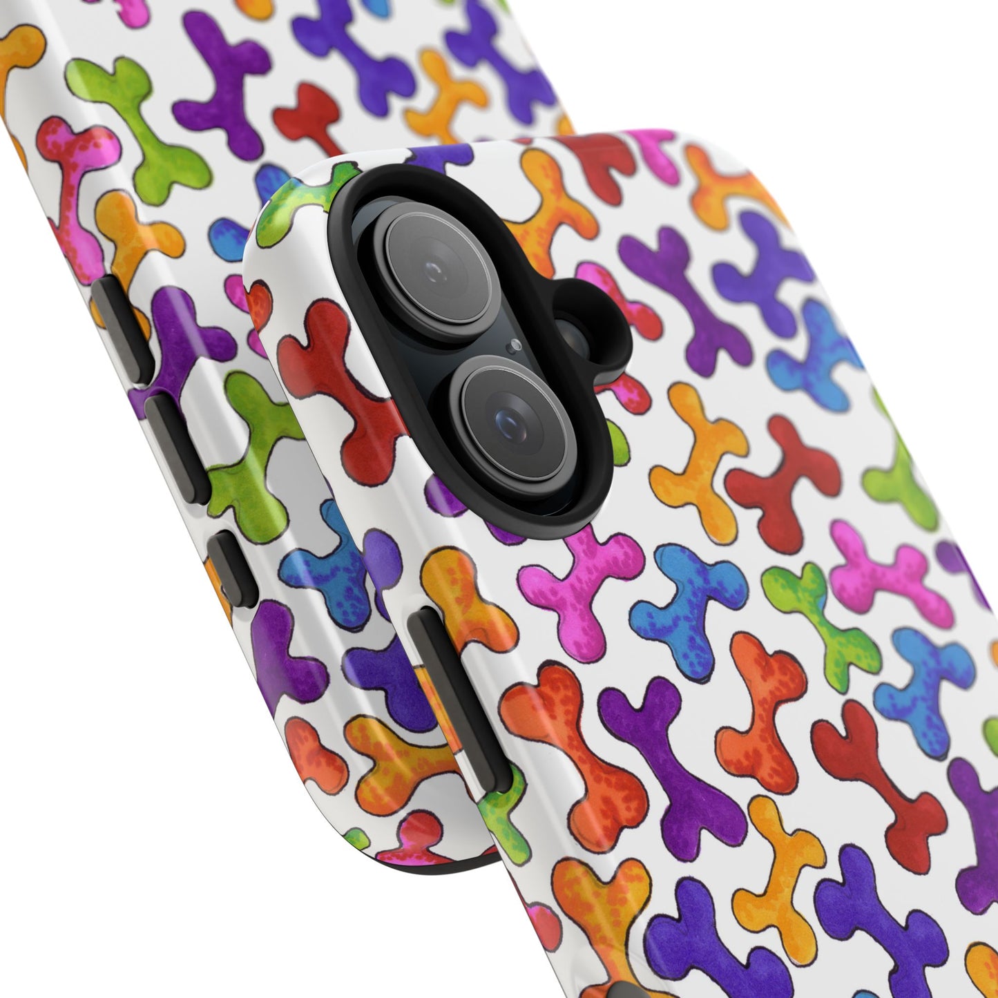 Fancy Bones White / Multi Phone Case