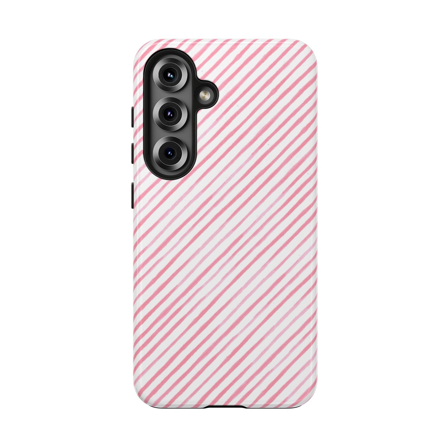 Bias Stripe White / Pink Phone Case