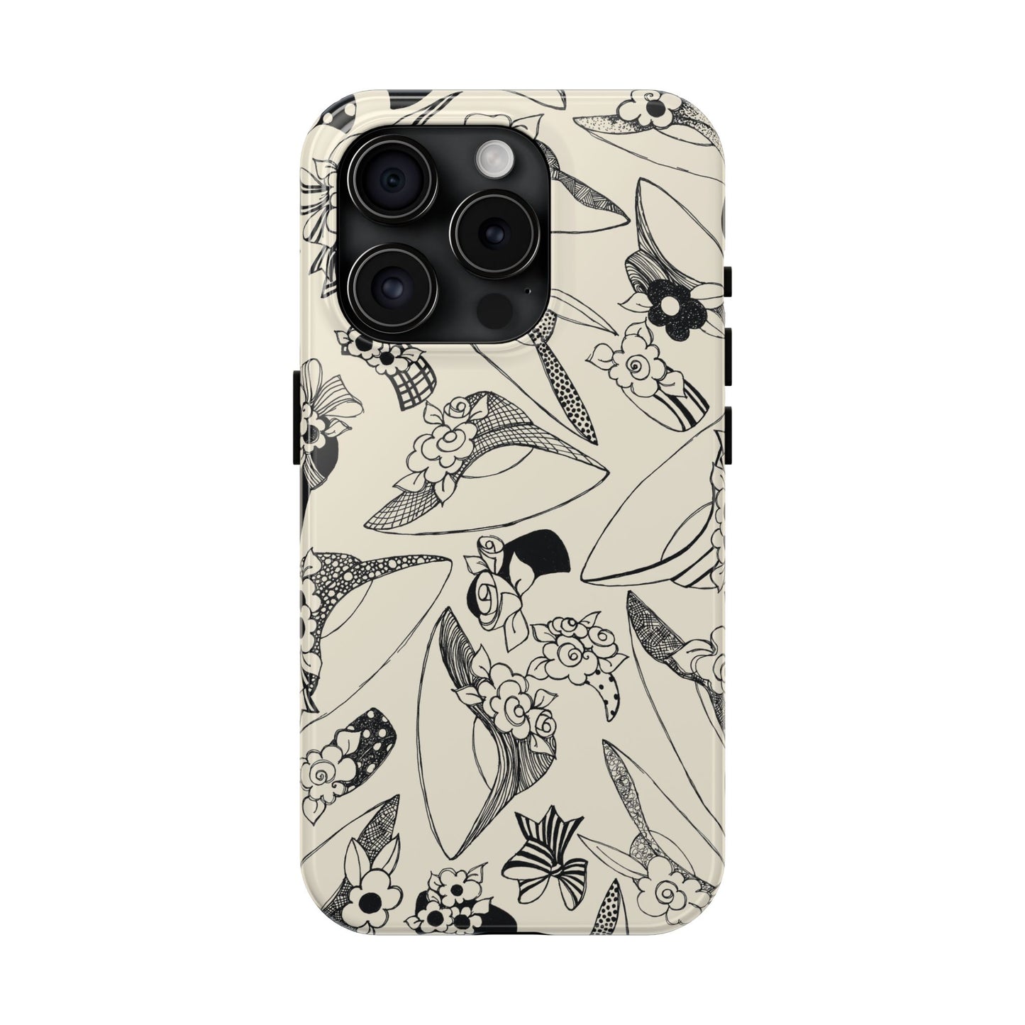 Millinery Ivory / Black Phone Case