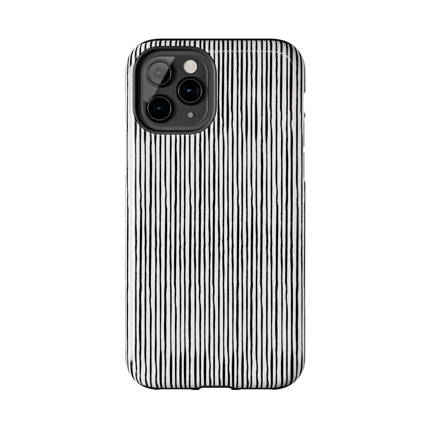 Quirky Pin Stripe White / Black Phone Case