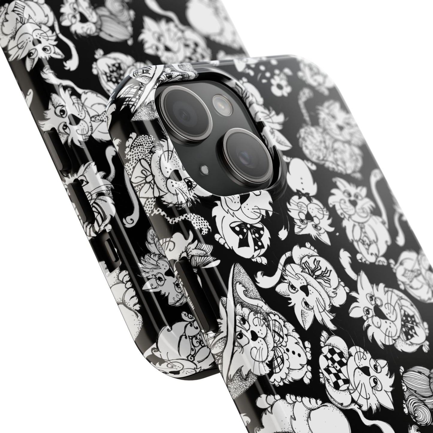 So Kitties Tossed Black Phone Case
